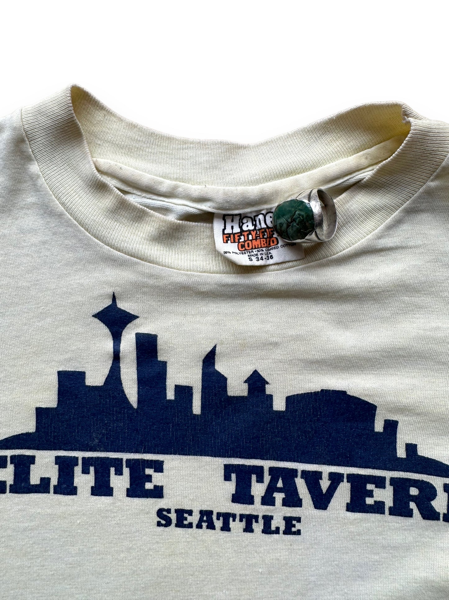 Vintage Elite Tavern Seattle Tee SZ S | Vintage Single Stitch T-Shirts Seattle | Barn Owl Vintage Tees Seattle
