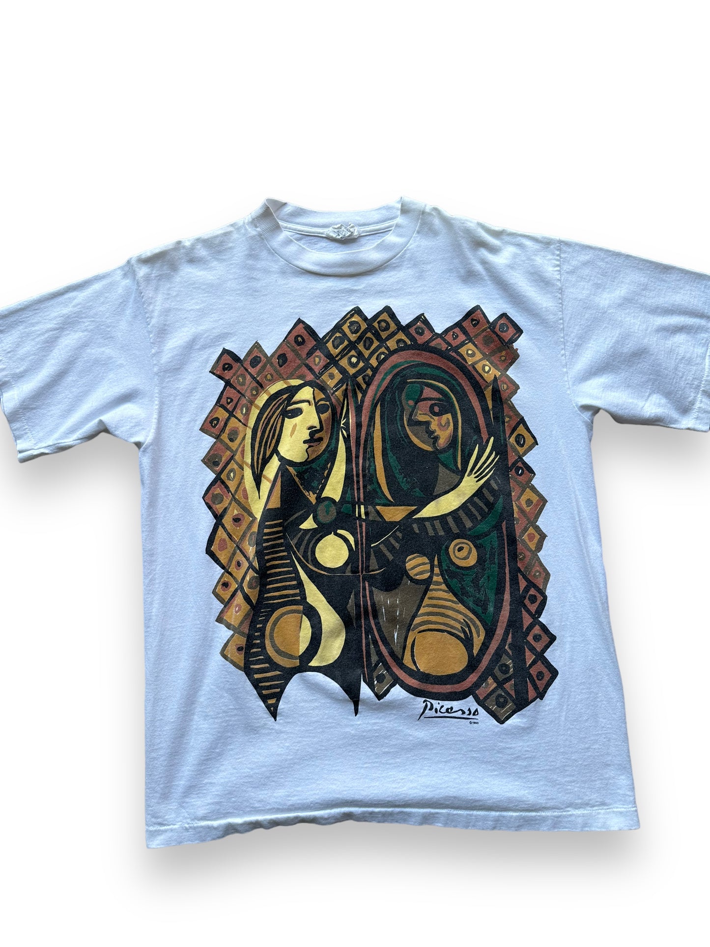 Front close up of Vintage Pablo Picasso Tee SZ XL |  Vintage Art Tee Seattle | Barn Owl Vintage