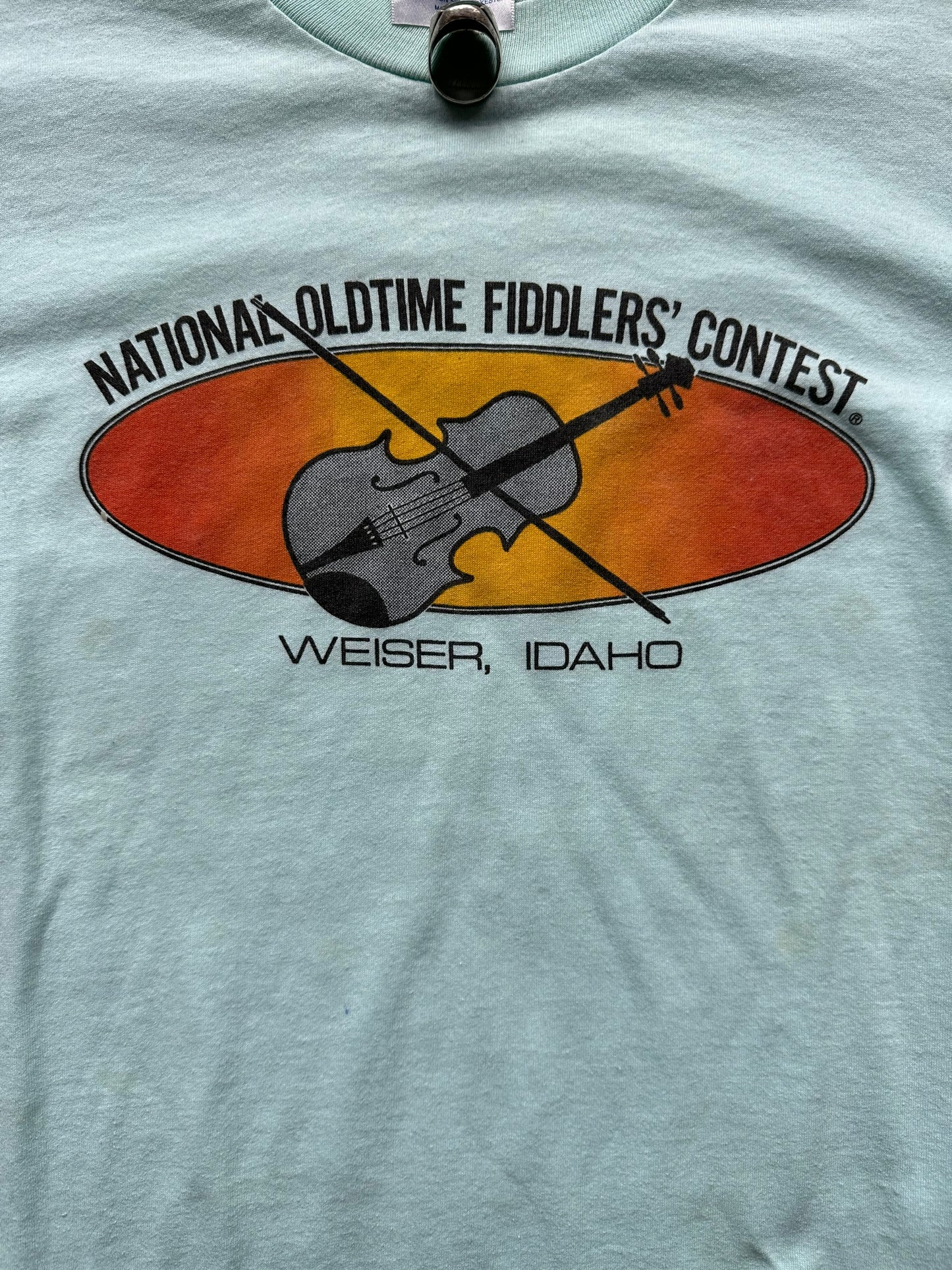 Graphic shot of Vintage National Old Timers Fiddler Tee SZ L | Vintage Weiser Idaho T-Shirts | Barn Owl Vintage Tees Seattle