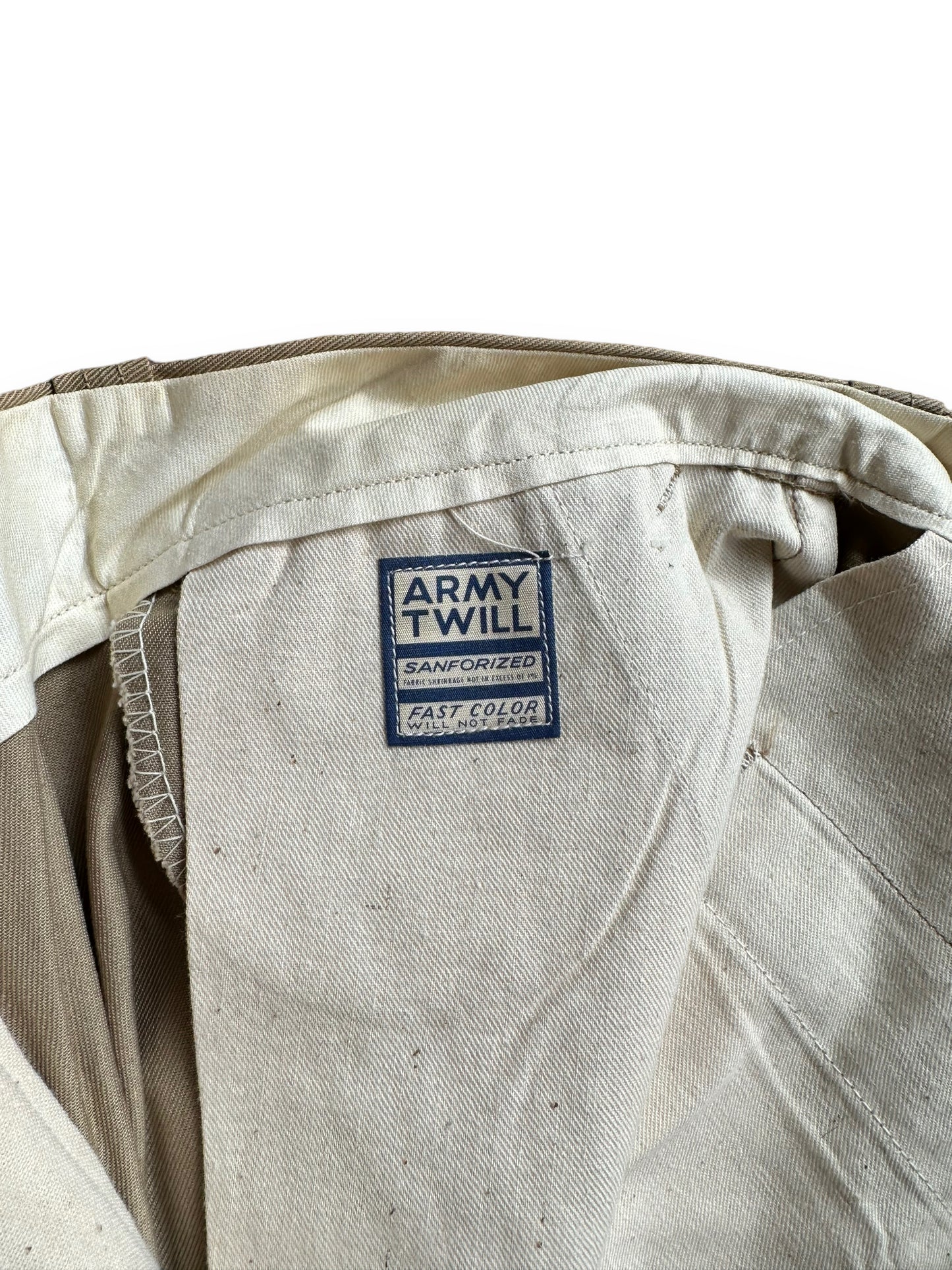 Inner tag on Vintage Deadstock Big Ben Military Chinos 32 x 30 | Barn Owl Vintage Seattle | Vintage Military Seattle
