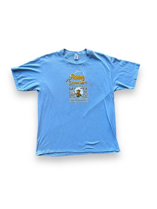Front of Vintage "Fishing Excuse Shirt" Tee SZ XXL |  Vintage Fishing Tee Seattle | Barn Owl Vintage