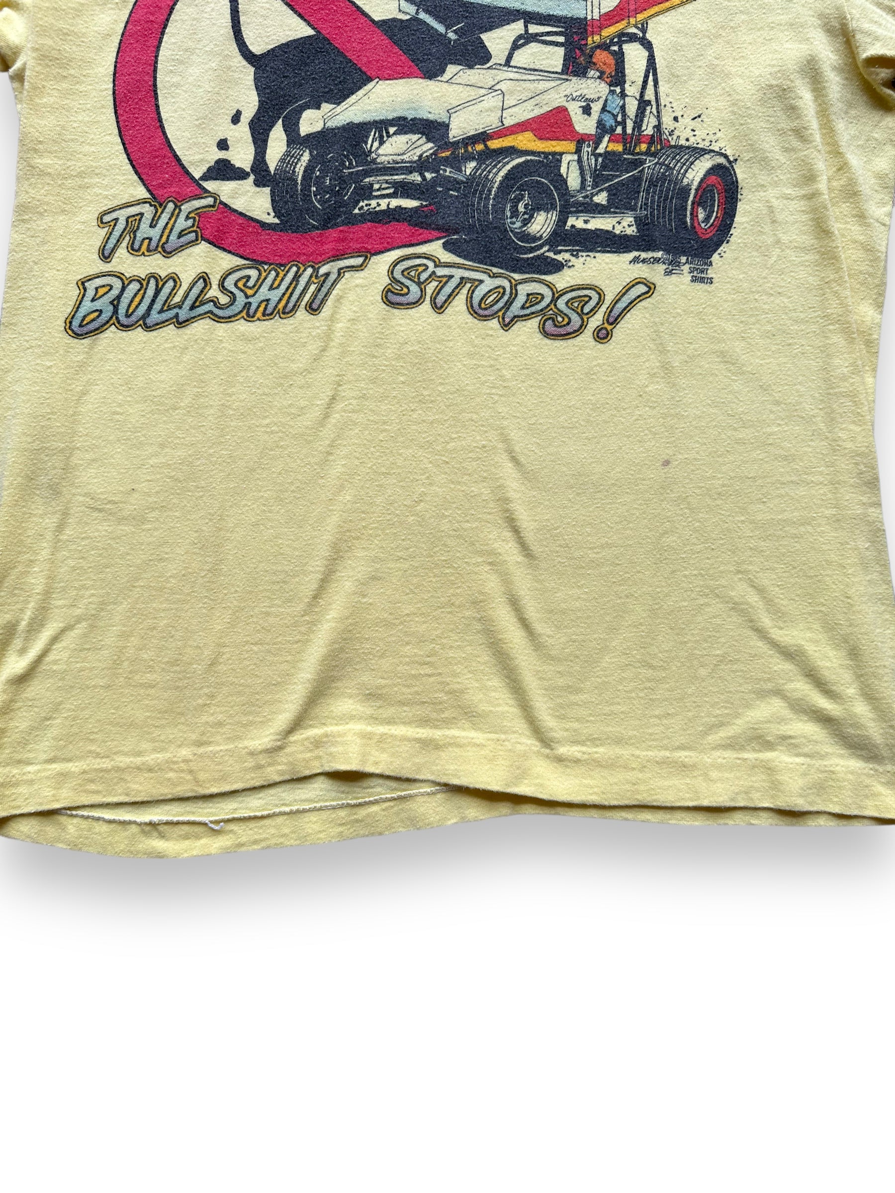 Bottom of Vintage Skagit Speedway BS Tee SZ S |  Vintage Auto Tee Seattle | Barn Owl Vintage