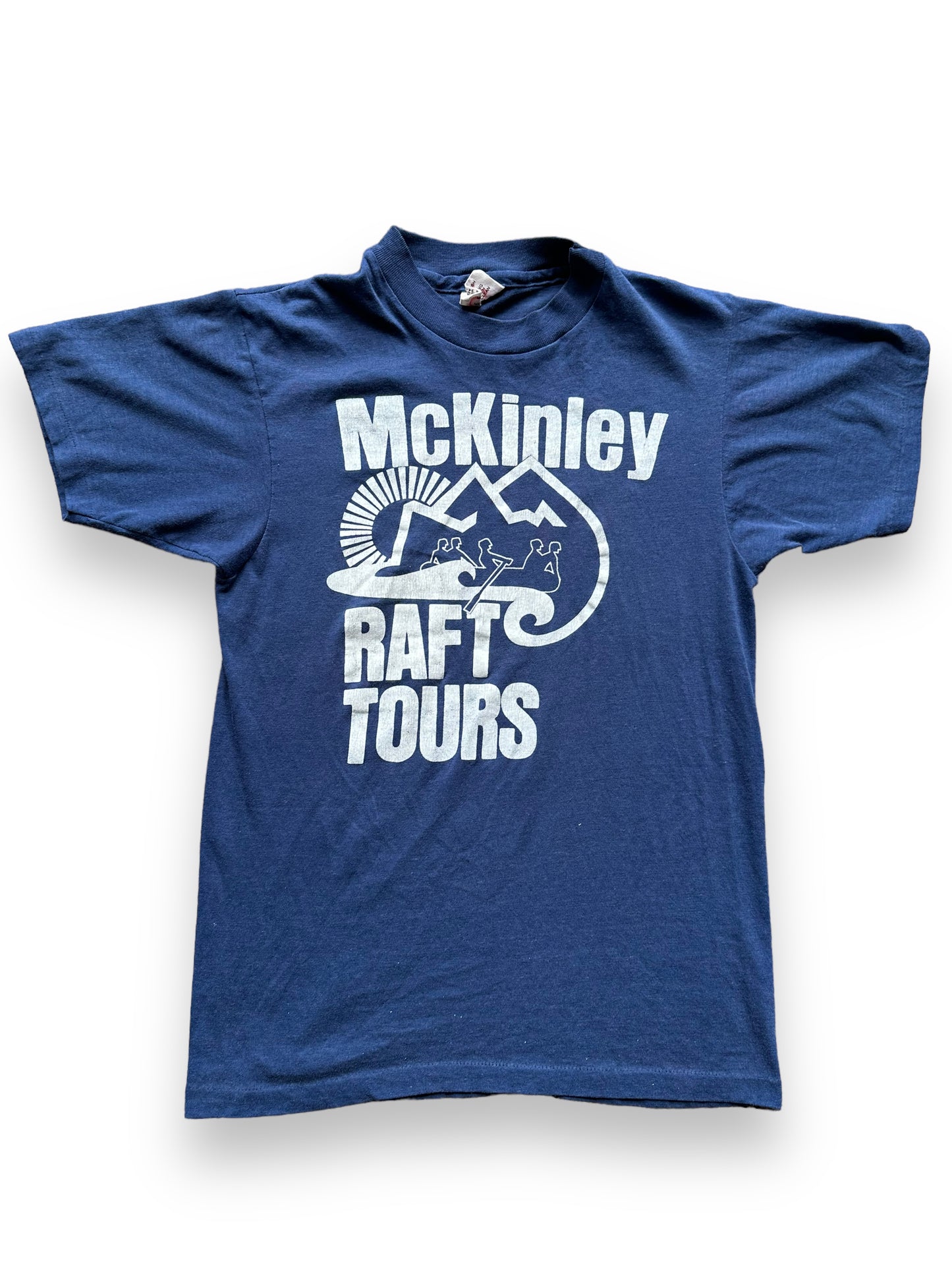Front close up of Vintage McKinley Raft Tours Tee SZ S | Vintage Graphic Tee Seattle | Barn Owl Vintage