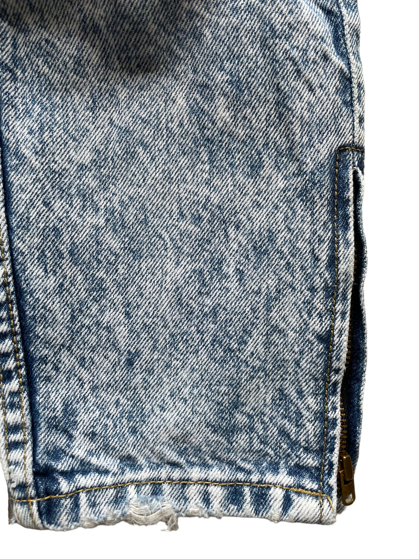 Ankle zip view of Vintage 80s Ankle Zip Acid Wash Guess Jeans