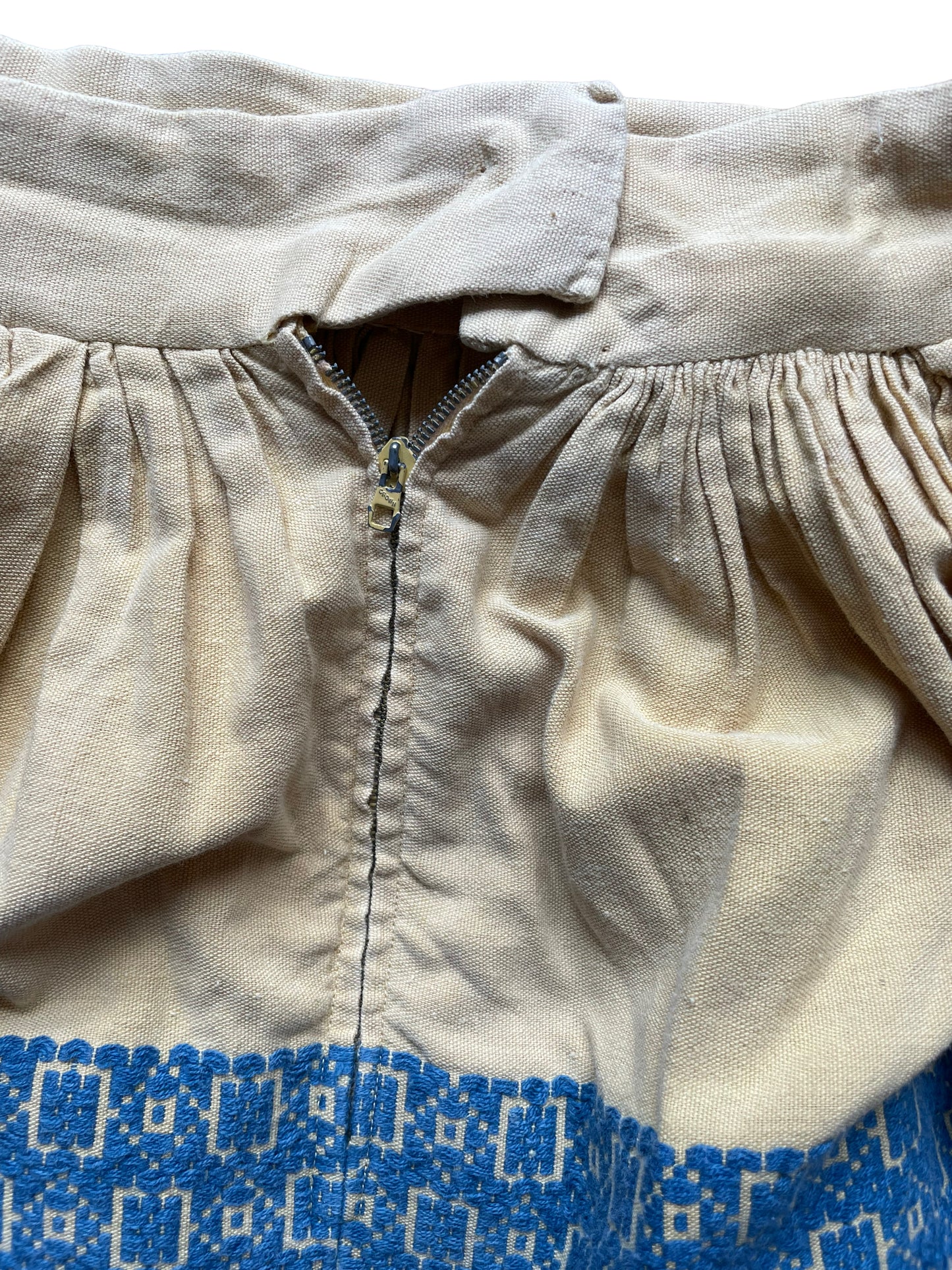 Vintage 1940s Embroidered Flour Sack Skirt | Seattle True Vintage | Barn Owl Ladies Clothing