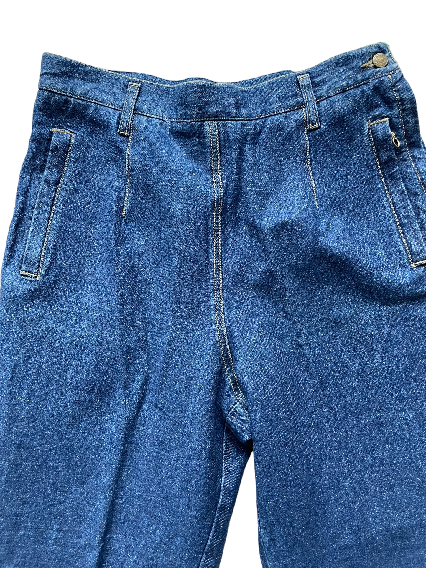 Front waist view of Vintage Deadstock 80's Liz Claiborne Side Zip Stir Up Jeans