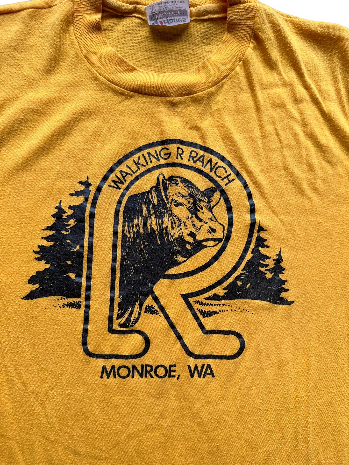 Graphic of Vintage Monroe WA Ranch Tee SZ XL | Vintage Graphic Tee Seattle | Barn Owl Vintage