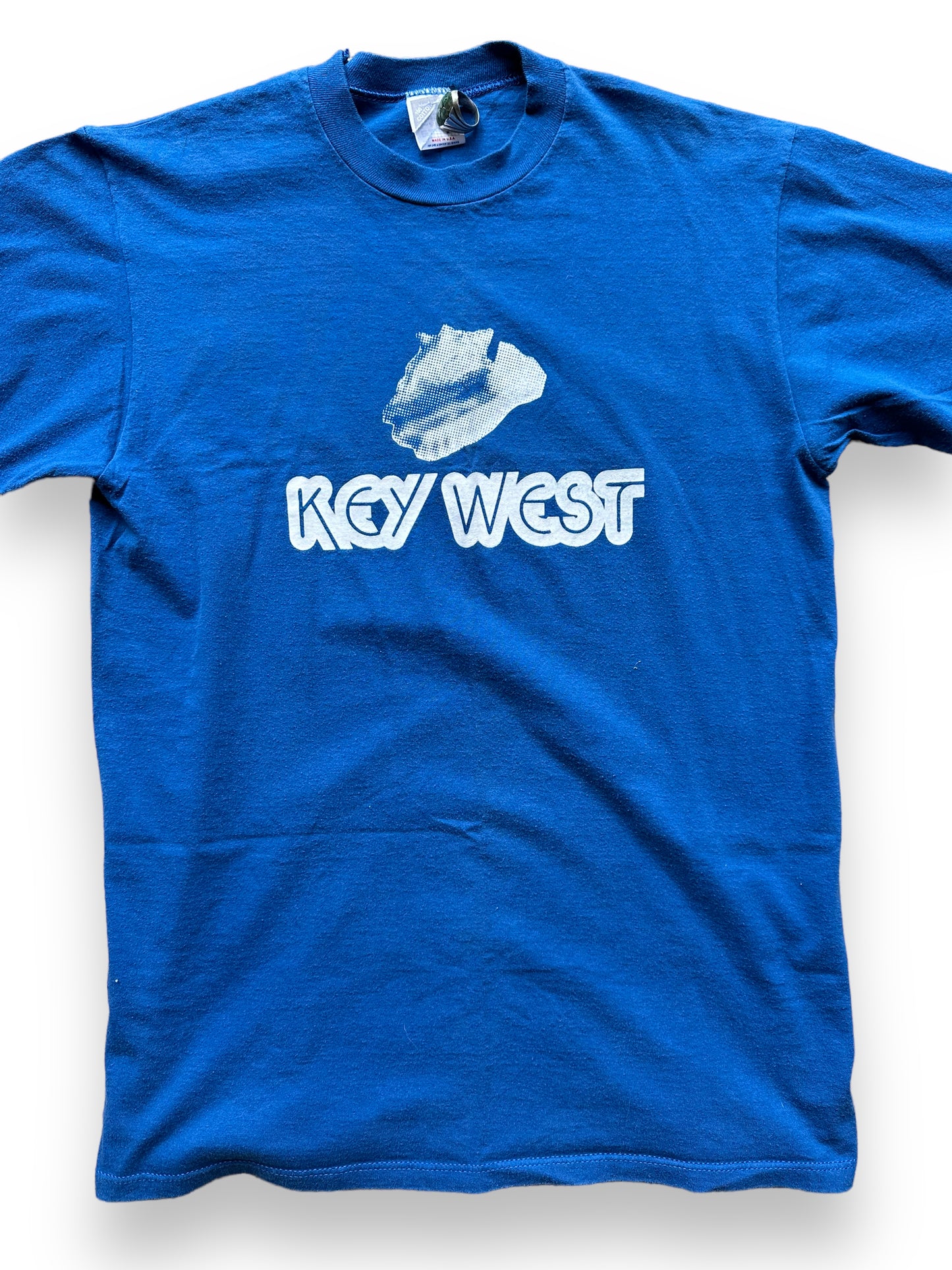 Close up front of Vintage Key West Tourist Tee SZ L | Vintage T-Shirts Seattle | Barn Owl Vintage Tees Seattle