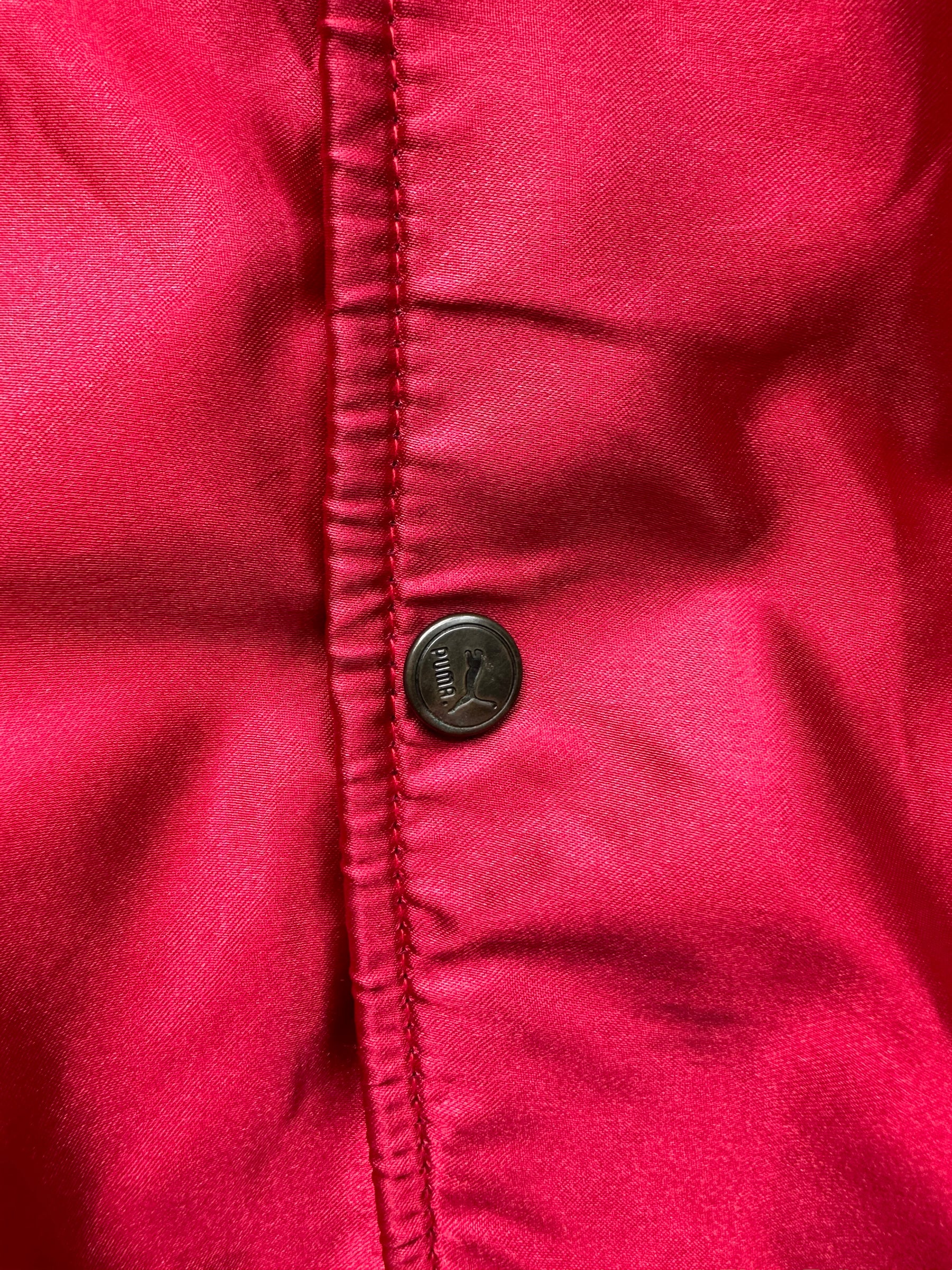 Button shot of Vintage Skeeters Lounge Tacoma Satin Jacket SZ M | Vintage Coaches Jacket Seattle | Seattle Vintage Coaches Jackets