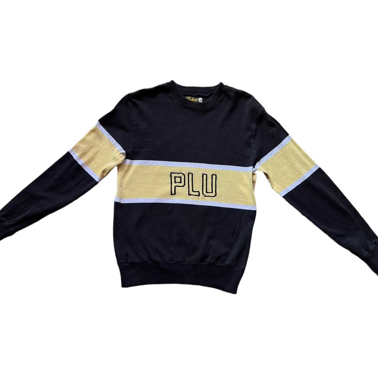 Full front view of Vintage 1950s Dehen PLU Rugby Shirt