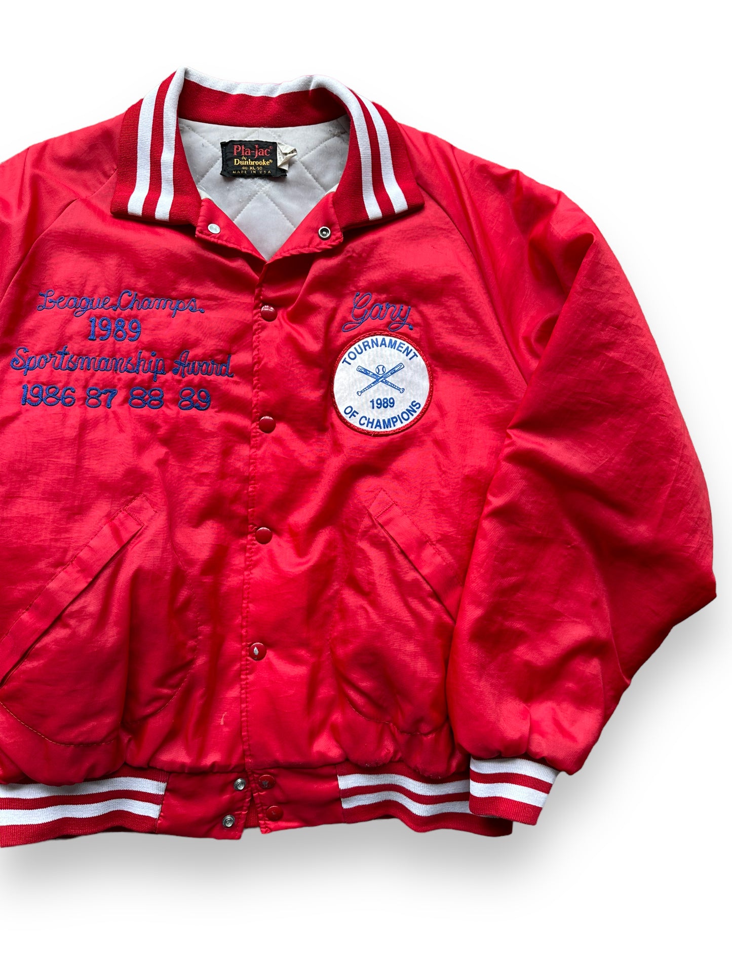 Front left of Vintage Ballard Oil Vikings Coaches Jacket SZ XL | Vintage Coaches Jacket Seattle | Seattle Vintage Coats