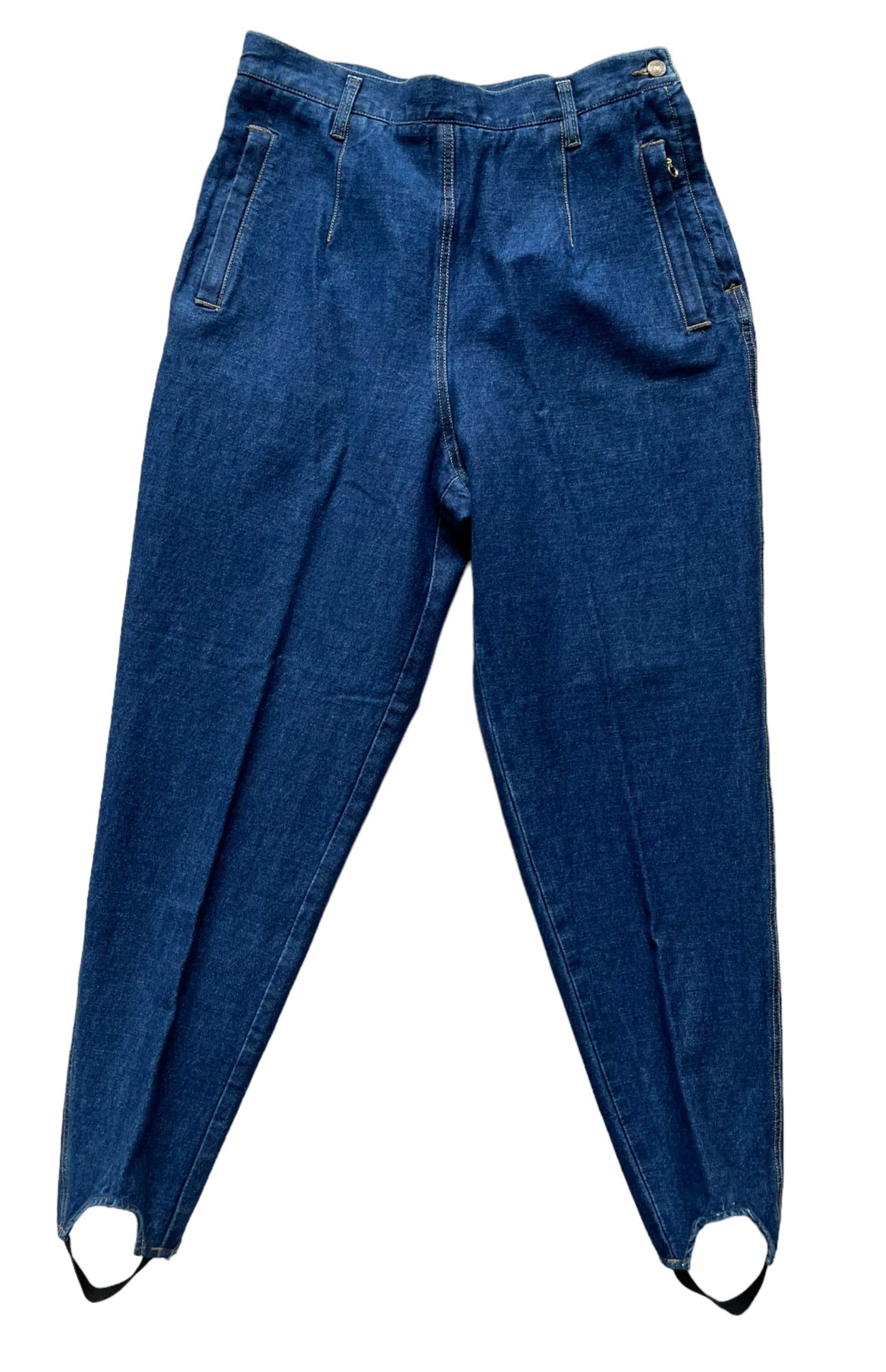 Full front view of Vintage Deadstock 80's Liz Claiborne Side Zip Stir Up Jeans