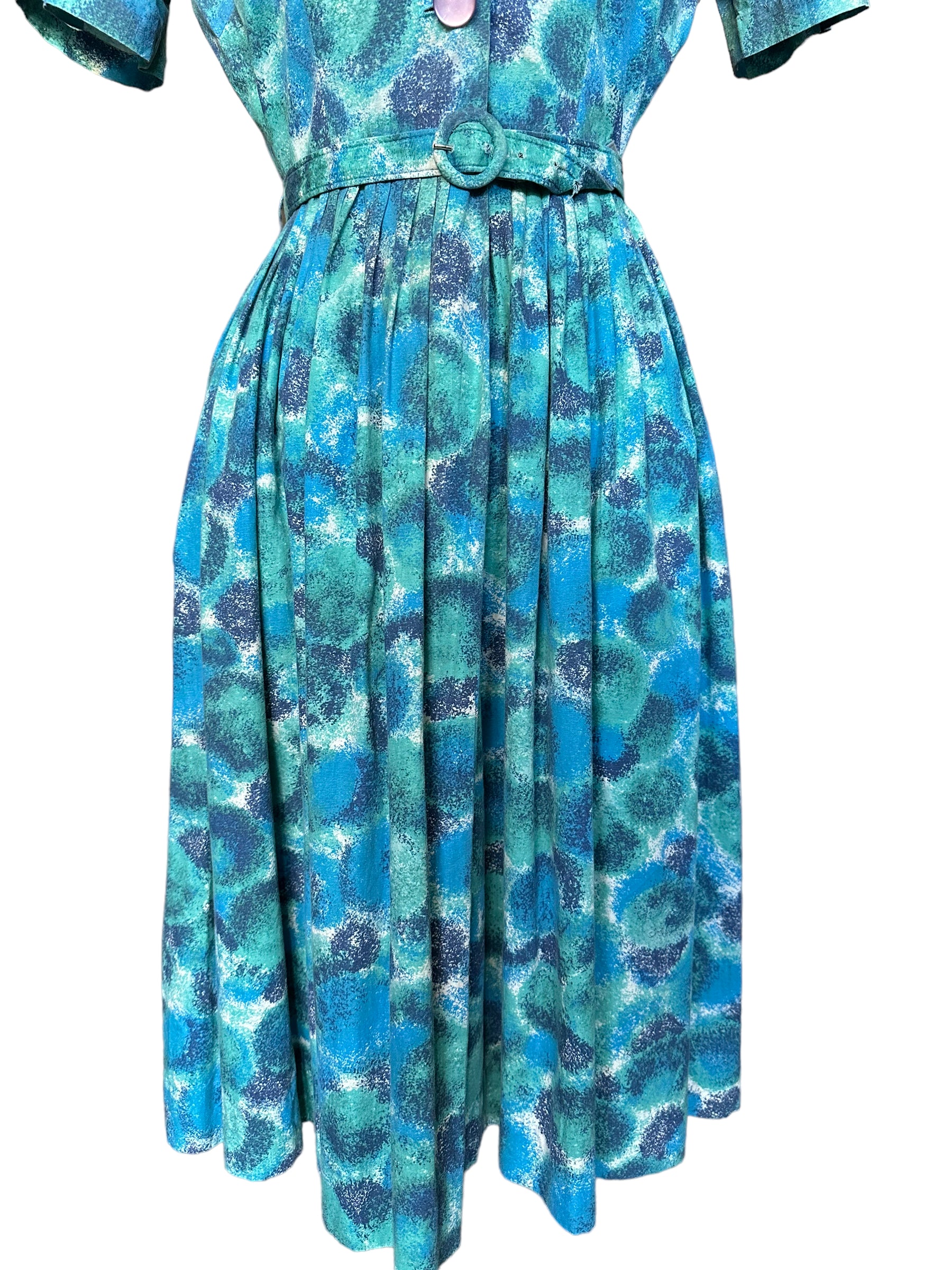 Front skirt view of Vintage 1950s Button Up Dress With Belt | True Vintage Dresses | Barn Owl Vintage Seattle