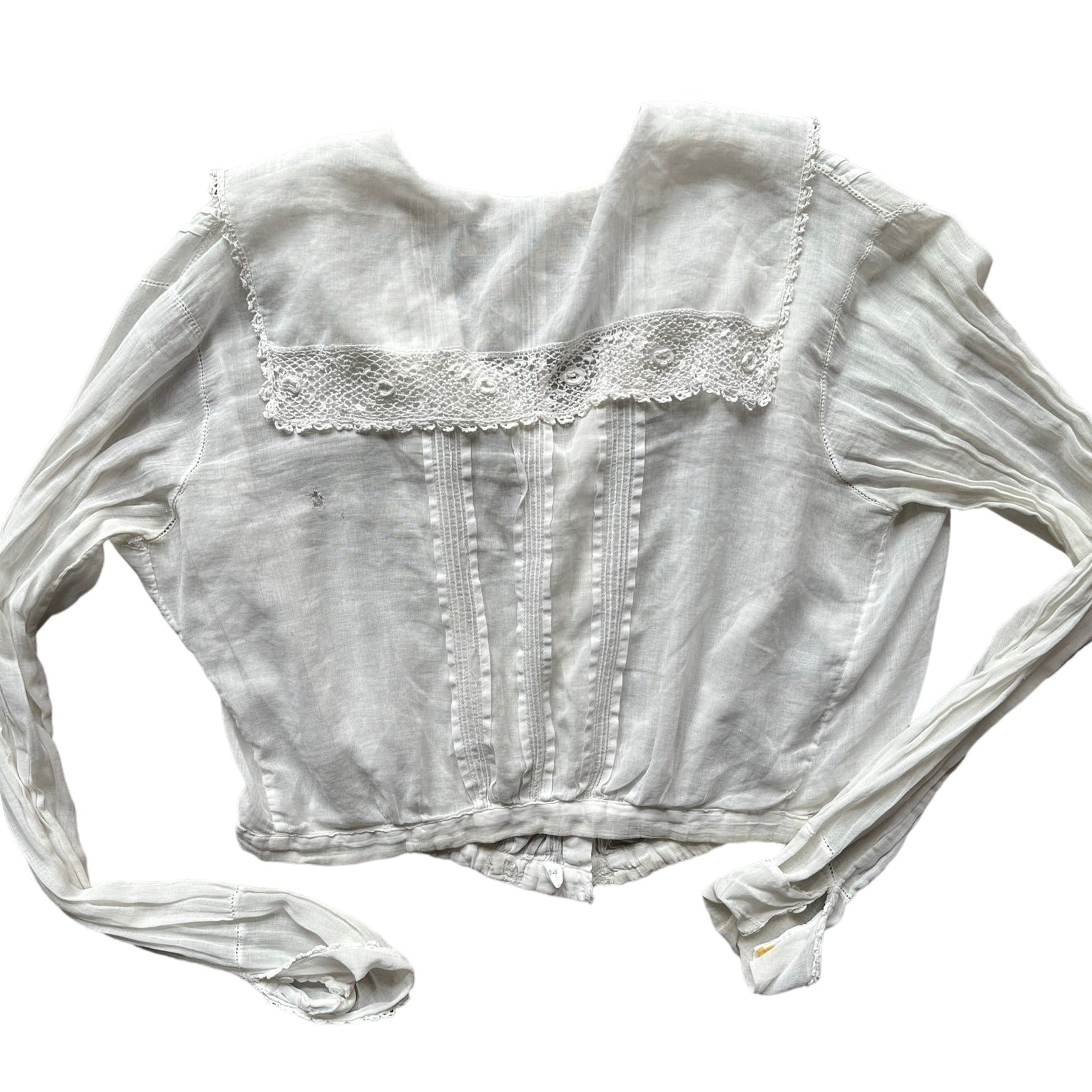 Full back view of Early 1900's Edwardian Blouse | Seattle True Vintage | Barn Owl Ladies Clothing
