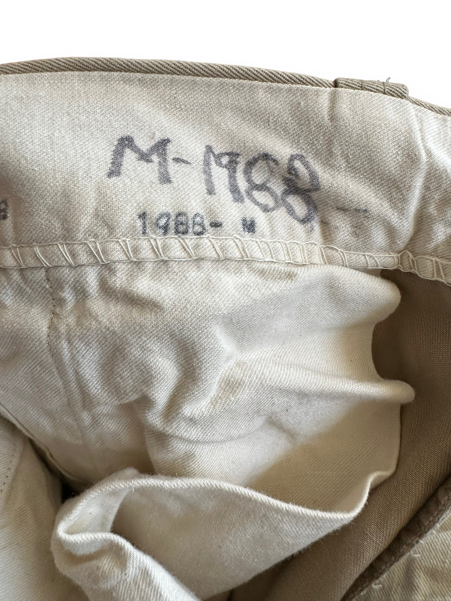 Laundry Stop on Vintage 1955 Military Twill Trousers W31 | Barn Owl Vintage Seattle | Vintage Military Chinos Seattle