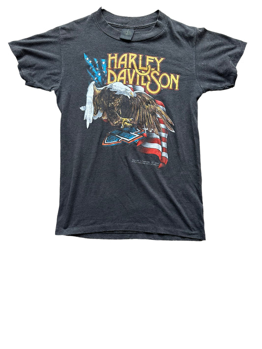 Front shot of Vintage Harley Davidson Boise 3D Emblem Tee SZ M | Vintage Harley Tee | Barn Owl Vintage Seattle