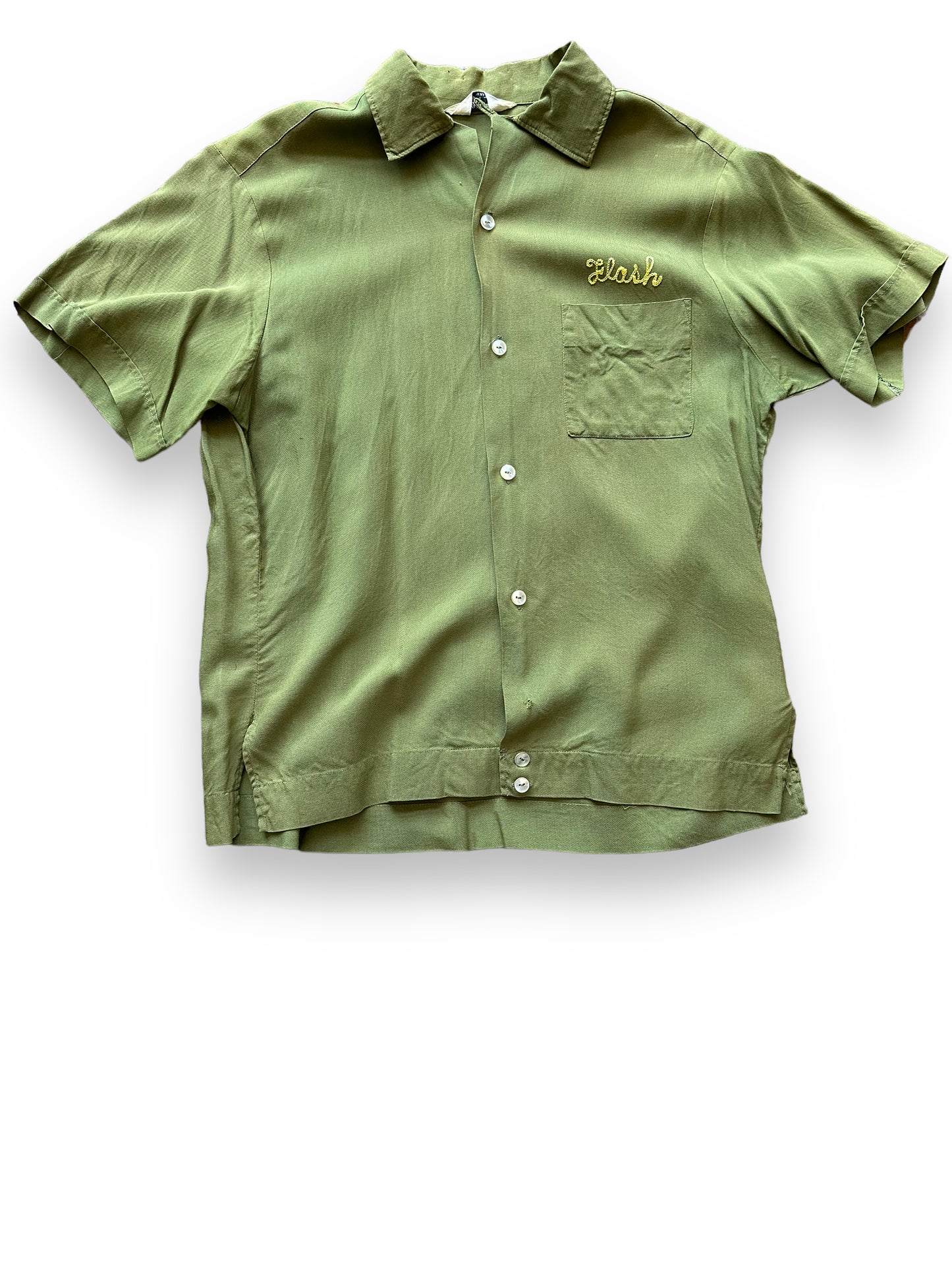 Front View of Vintage Northwest Trophy Seattle Bowling Shirt SZ M | Vintage Bowling Shirt Seattle | Barn Owl Vintage Seattle