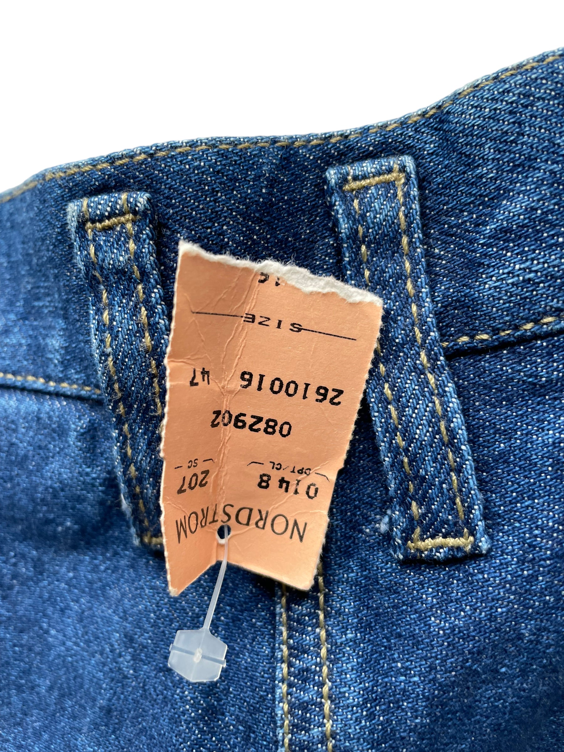 Nordstrom tag view of Vintage Deadstock 80's Liz Claiborne Side Zip Stir Up Jeans