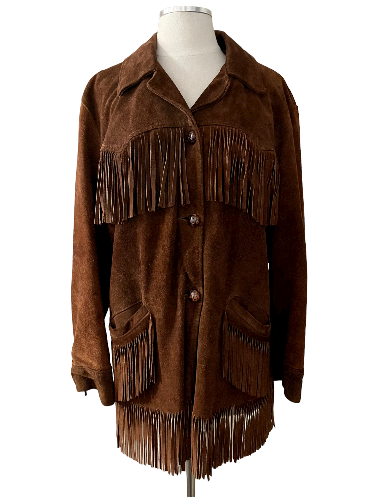 Vintage 1970s Sears Western Wear Fringe Suede Coat |Barn Owl Vintage | Seattle True Vintage