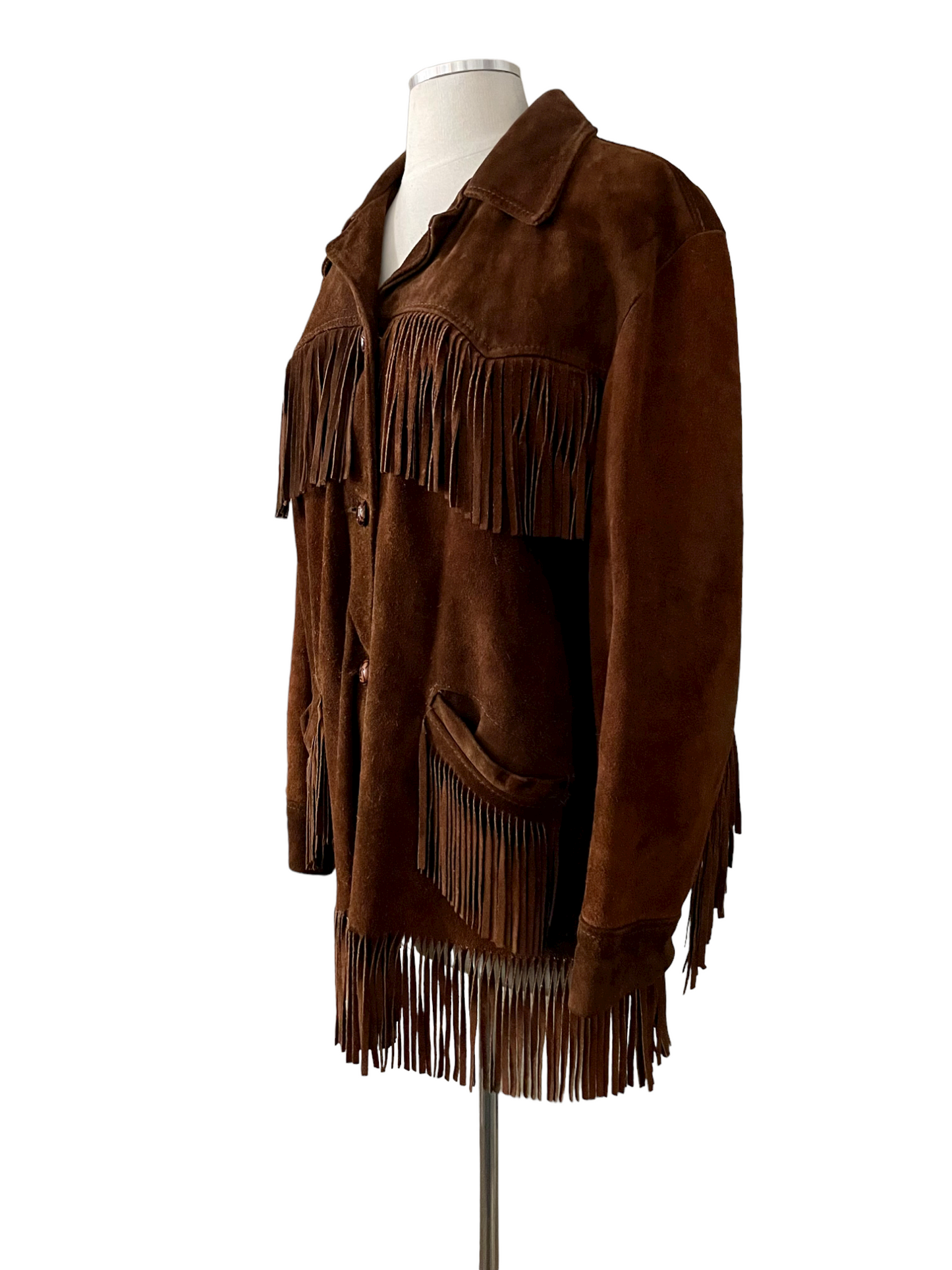 Vintage 1970s Sears Western Wear Fringe Suede Coat |Barn Owl Vintage | Seattle True Vintage