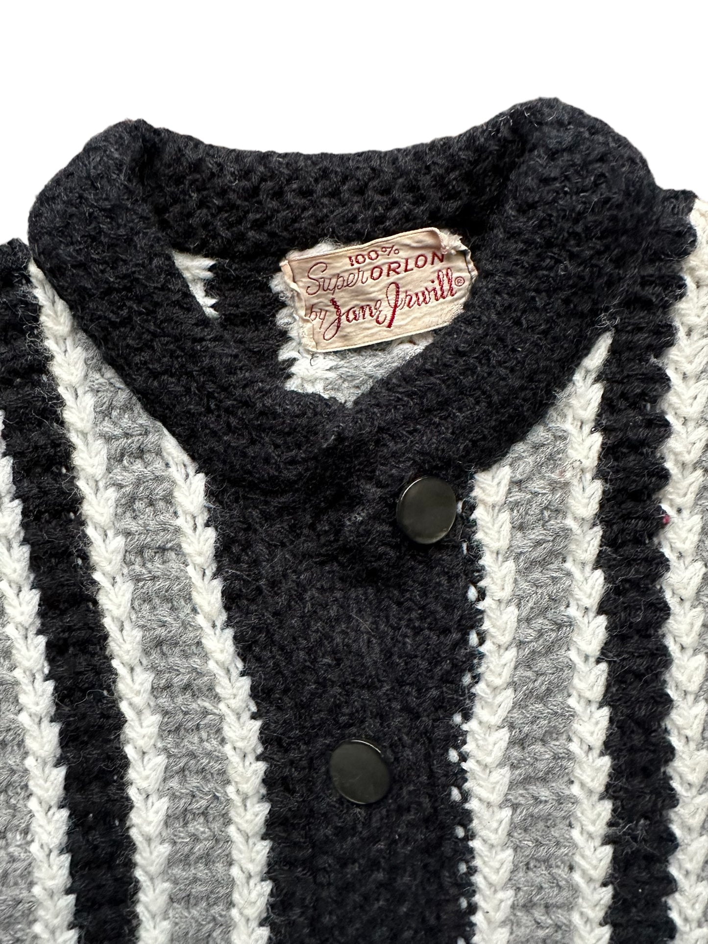 Tag View of Vintage Super Orlon By Jane Irwill Sweater SZ M |  Vintage Sweaters Seattle | Barn Owl Vintage Seattle