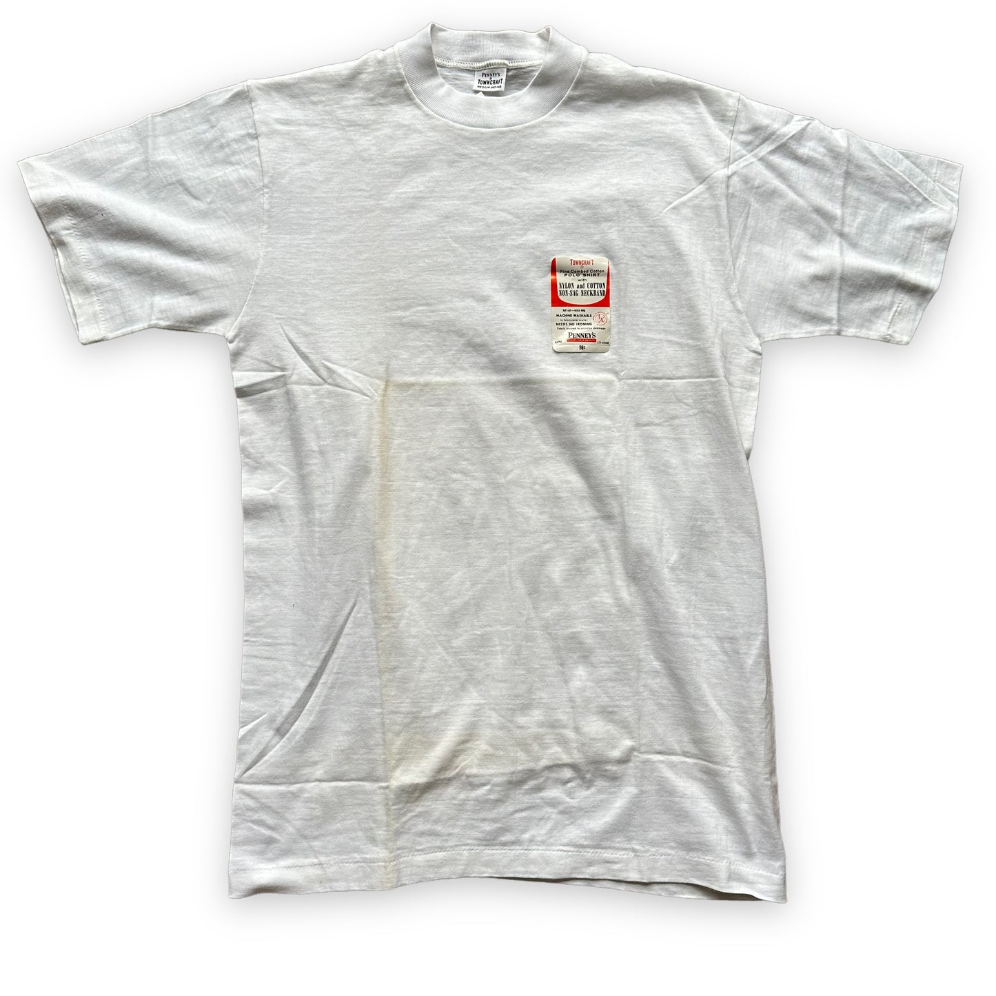 Front View of Vintage NWT Penneys Towncraft Tee Shirt SZ M | Vintage Blank Tees Seattle | Vintage T-Shirts Seattle