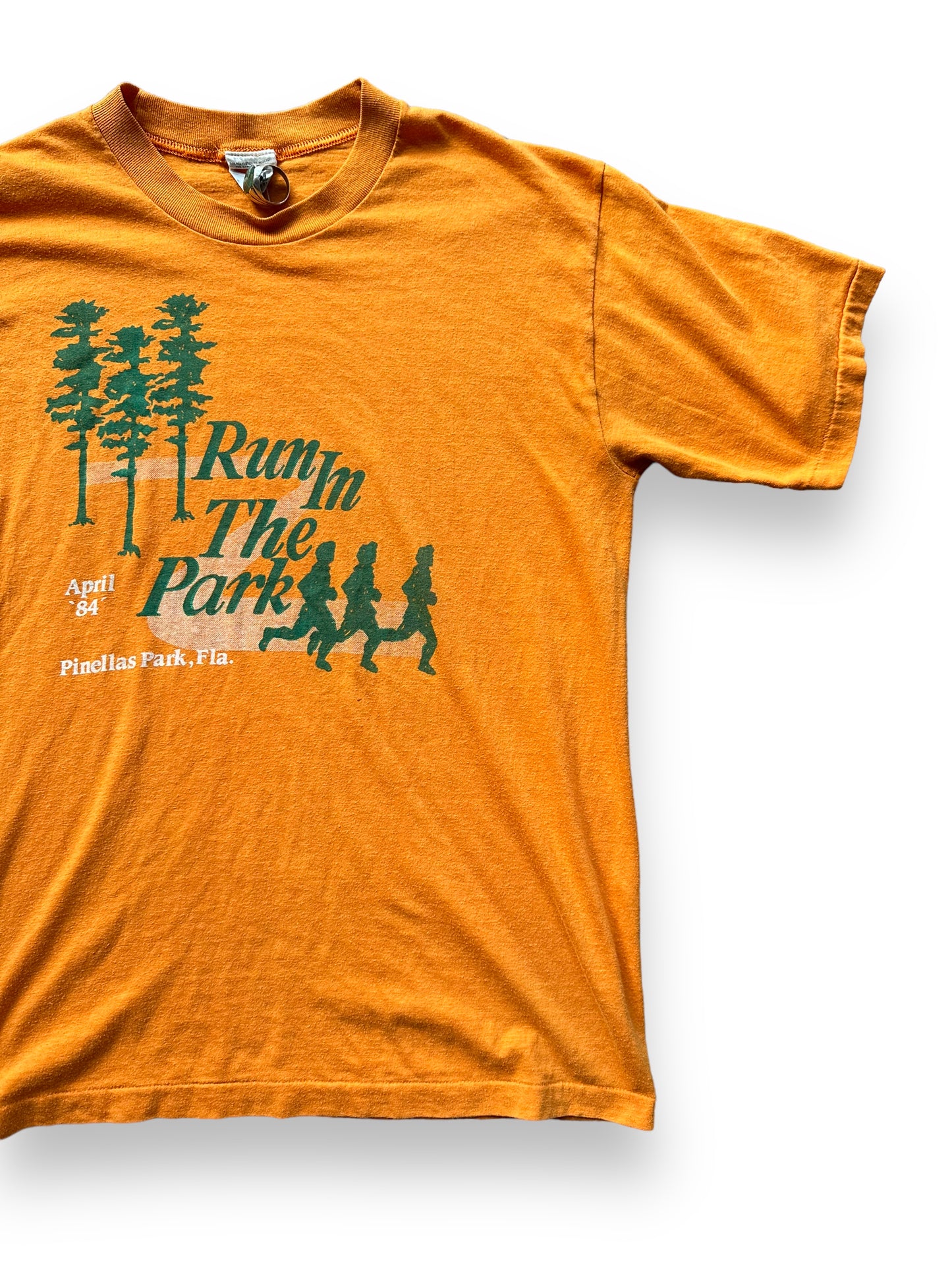 Front Left View of 1984 Run in the Park Tee SZ L | Vintage Graphic T-Shirts Seattle | Barn Owl Vintage Tees Seattle