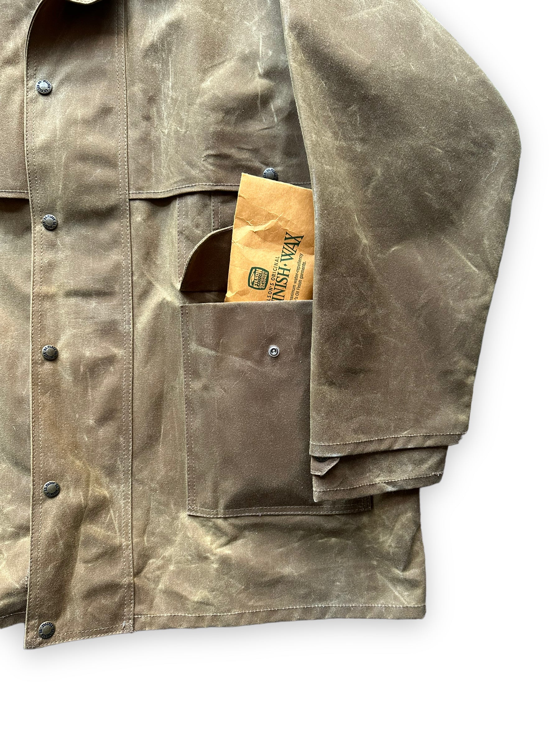 Pocket Full of Wax on NWT Filson Tin Packer Coat SZ XL |  Barn Owl Vintage Goods Filson | Vintage Filson Tin Cloth Workwear Seattle