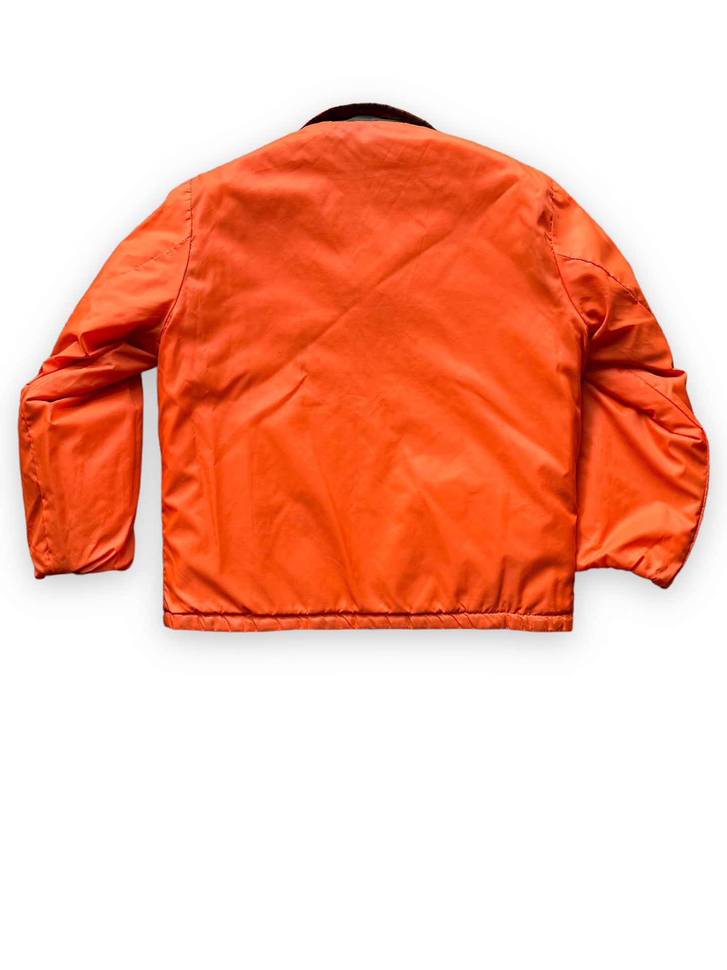 Orange Reversible Lining Rear View on Vintage Reversible Puffer Jacket SZ L | Vintage Puffer Jacket Seattle | Barn Owl Vintage Seattle
