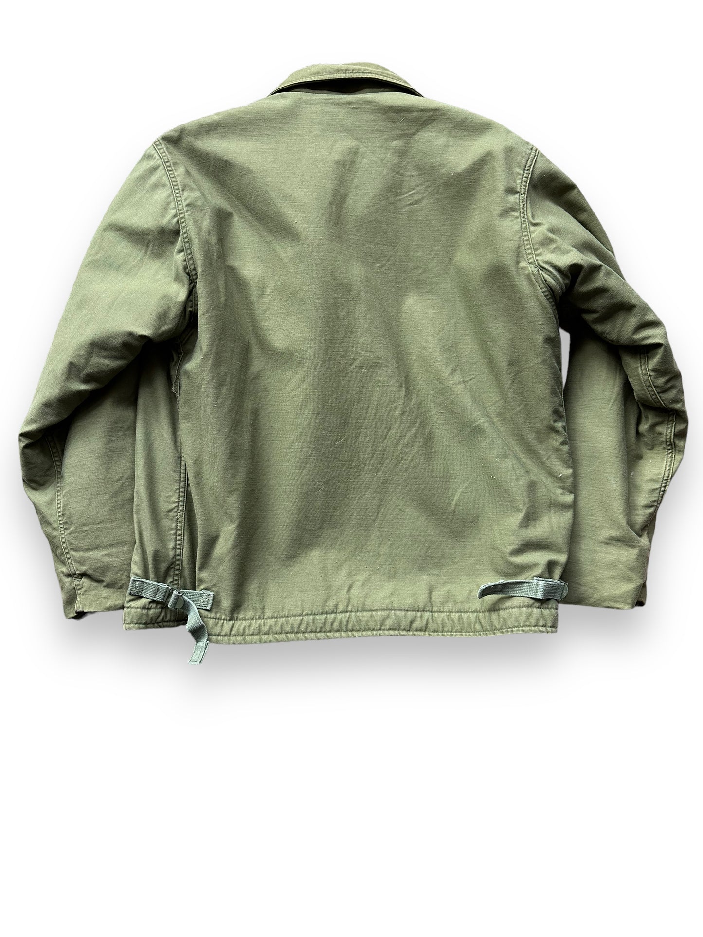 Rear View of Vintage Viet Nam Era Cold Weather A-2 Jacket SZ XL | Vintage Military Jackets Seattle | Barn Owl Vintage Clothing Seattle
