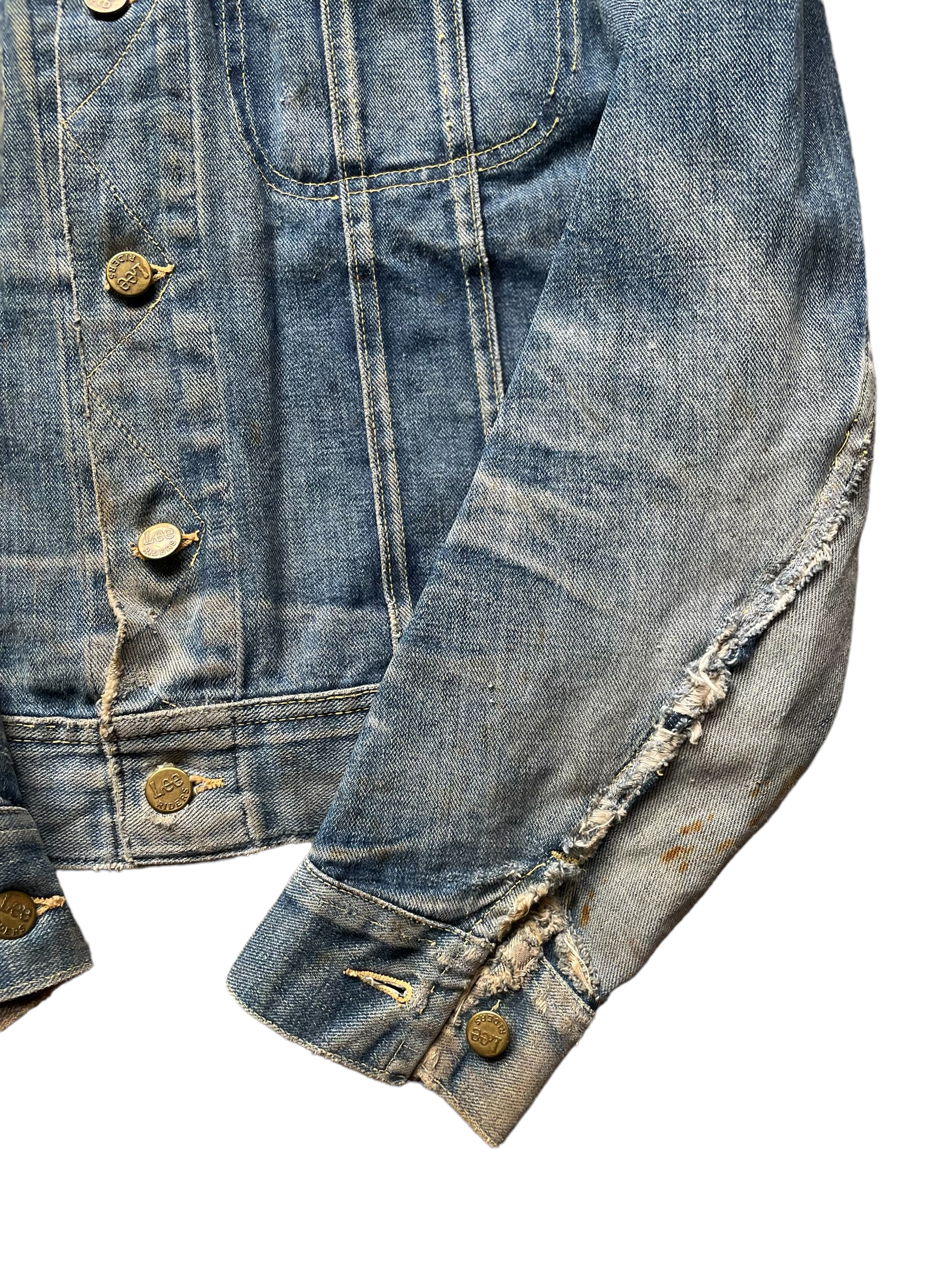 Vintage 70's Lee 101-J Denim Jacket Left sleeve detail