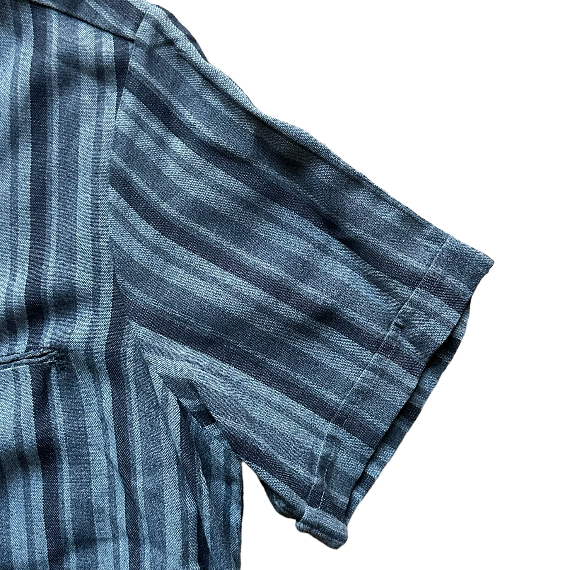 Left Sleeve View of Vintage Sportsman of California Short Sleeve Loop Collar Shirt | Seattle Vintage Store