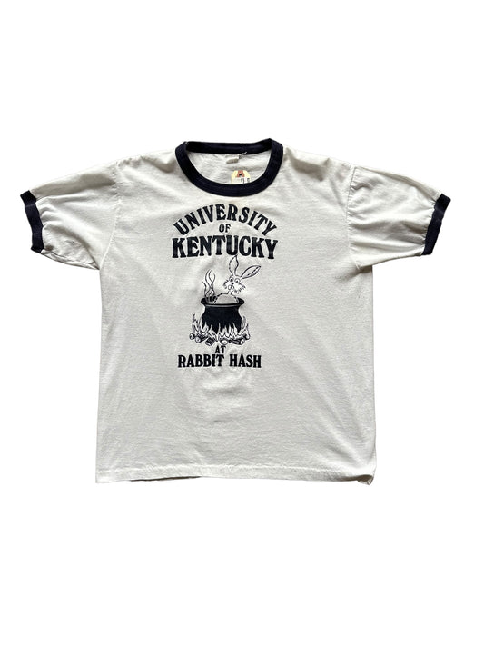 Front View of Vintage University of Kentucky Ringer Tee |  Vintage Ringer Tee | Barn Owl Vintage TShirt Seattle