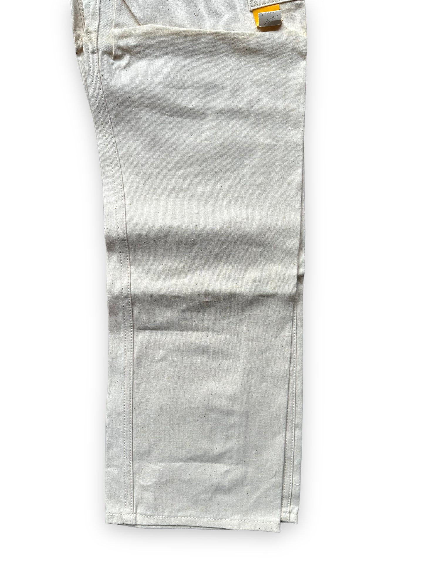 Lower Rear View of NOS Vintage Carter's Ecru Painters Pants W29T | Vintage Workwear Seattle | Barn Owl Vintage Clothing
