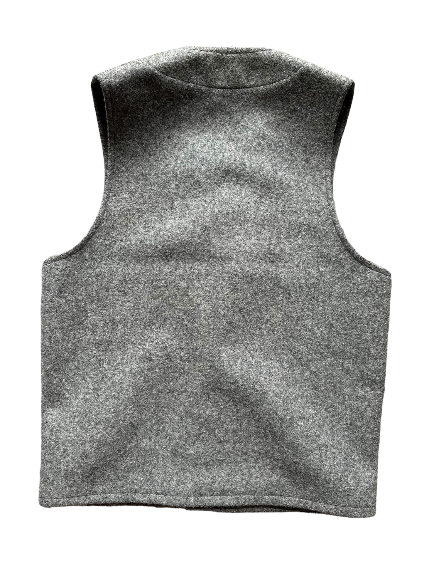 Rear View of Vintage Filson Mackinaw Vest SZ 36 |  Grey Wool Vest | Seattle Vintage Workwear
