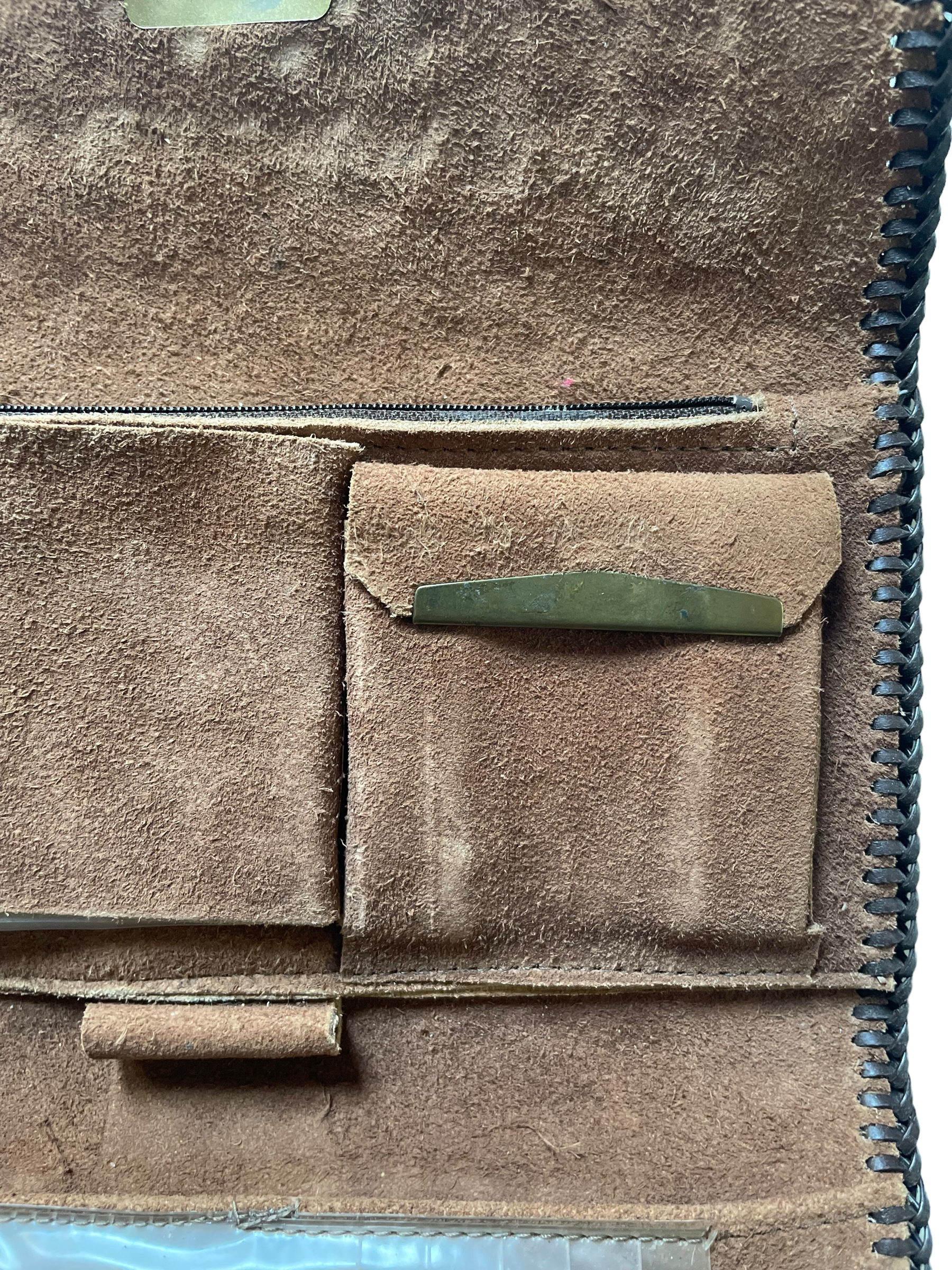 Vintage Ostrich Leather Wallet inside view