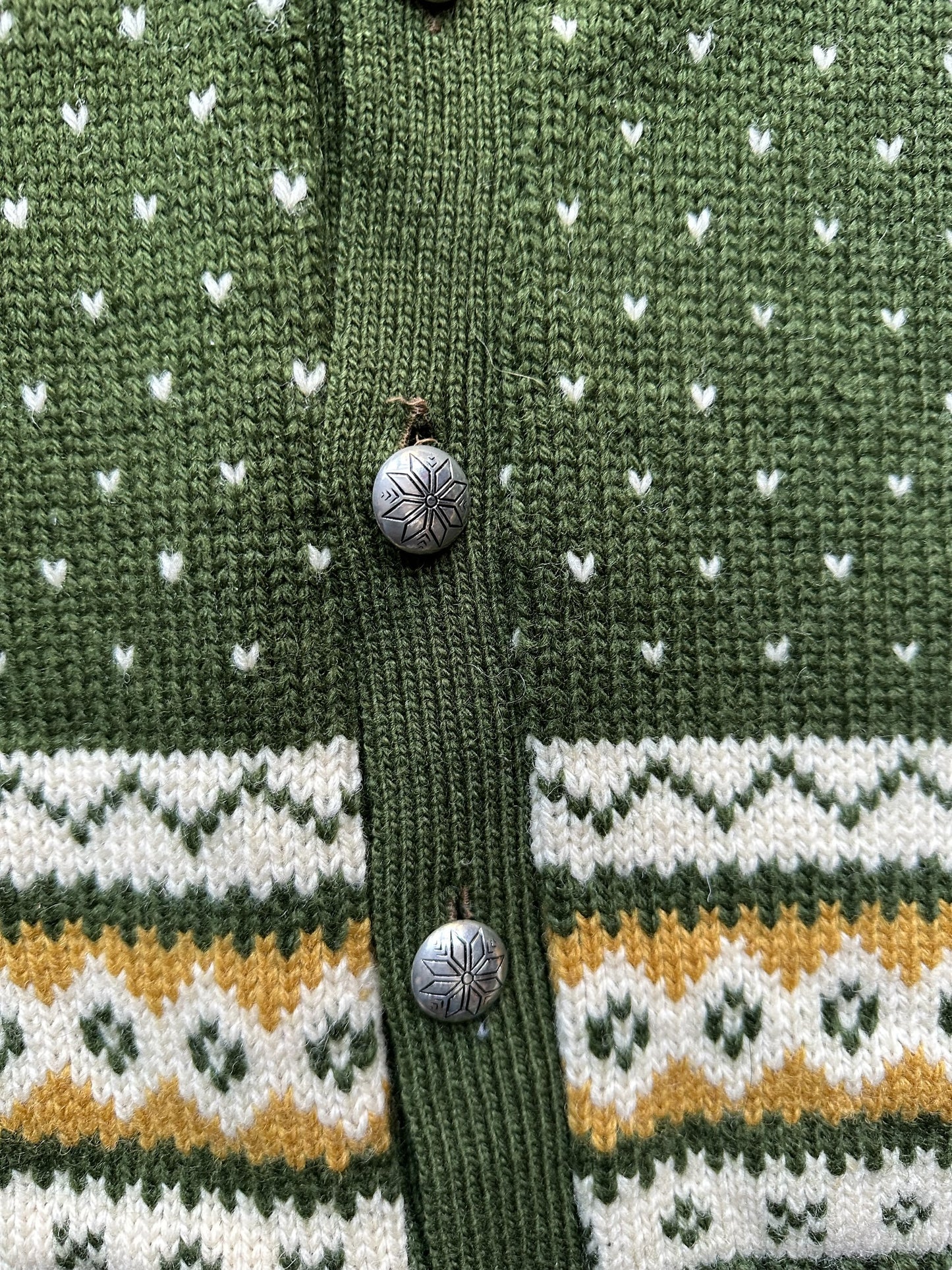 Buttons on Vintage Polar Brand Norwegian Wool Sweater SZ M |  Vintage Norwegian Sweaters Seattle | Barn Owl Vintage Seattle