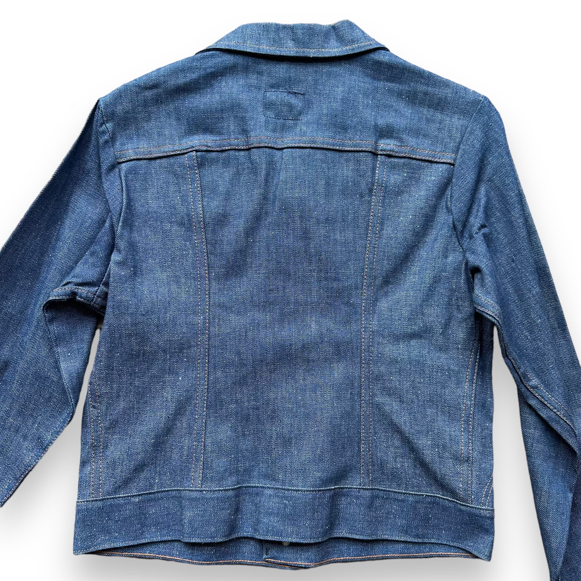 Rear Detail on Vintage Deadstock Maverick Denim Jacket SZ 16 | Vintage Denim Workwear Seattle | Seattle Vintage Denim Jackets