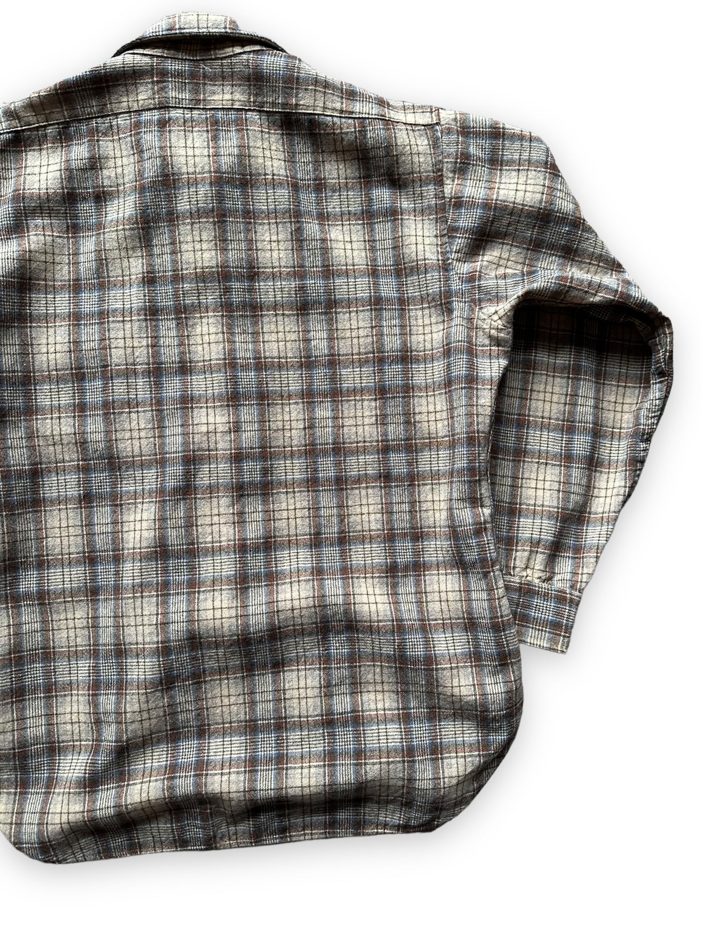 Right Rear View of Vintage Pendleton Wool Flannel Shirt SZ L |  Vintage Wool Workwear Seattle | Barn Owl Vintage