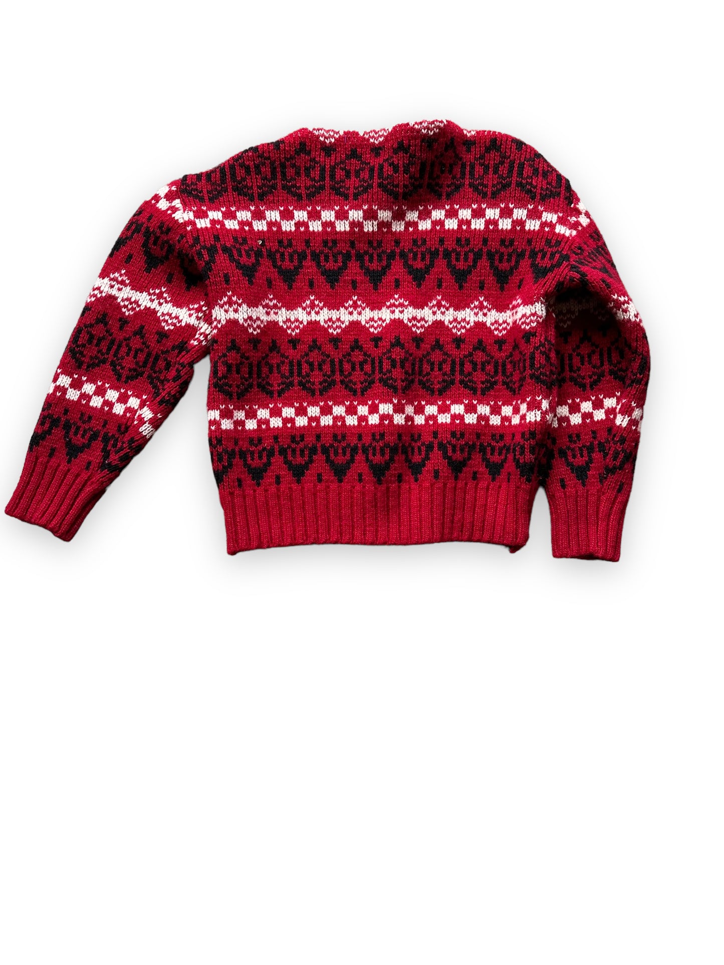 Rear View of Vintage Palmett Norwegian Wool Sweater SZ L | Barn Owl Vintage Seattle | Seattle Vintage Clothing