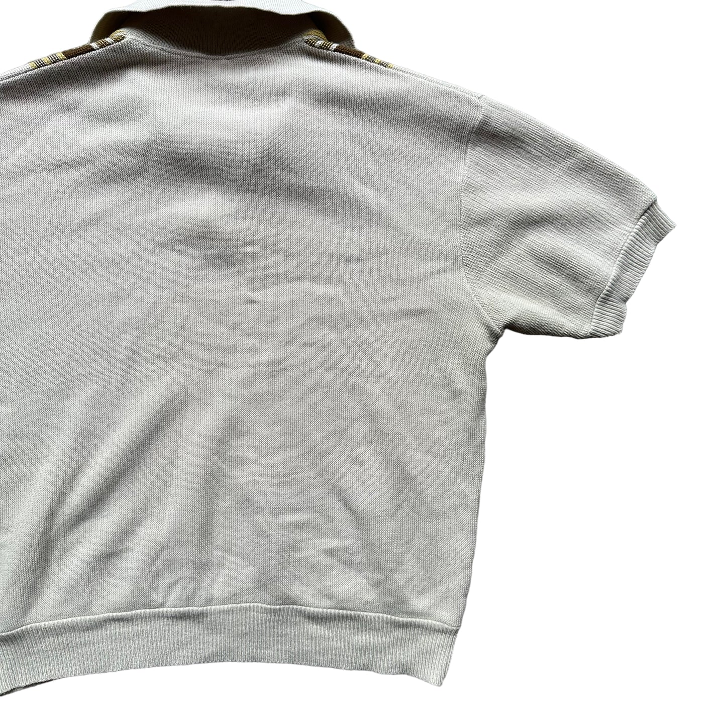 Rear Right Detail on Vintage 100% Orlon Acrylic 60s Sweater Shirt SZ M | Vintage Sweater Shirt Seattle | Barn Owl Vintage Seattle