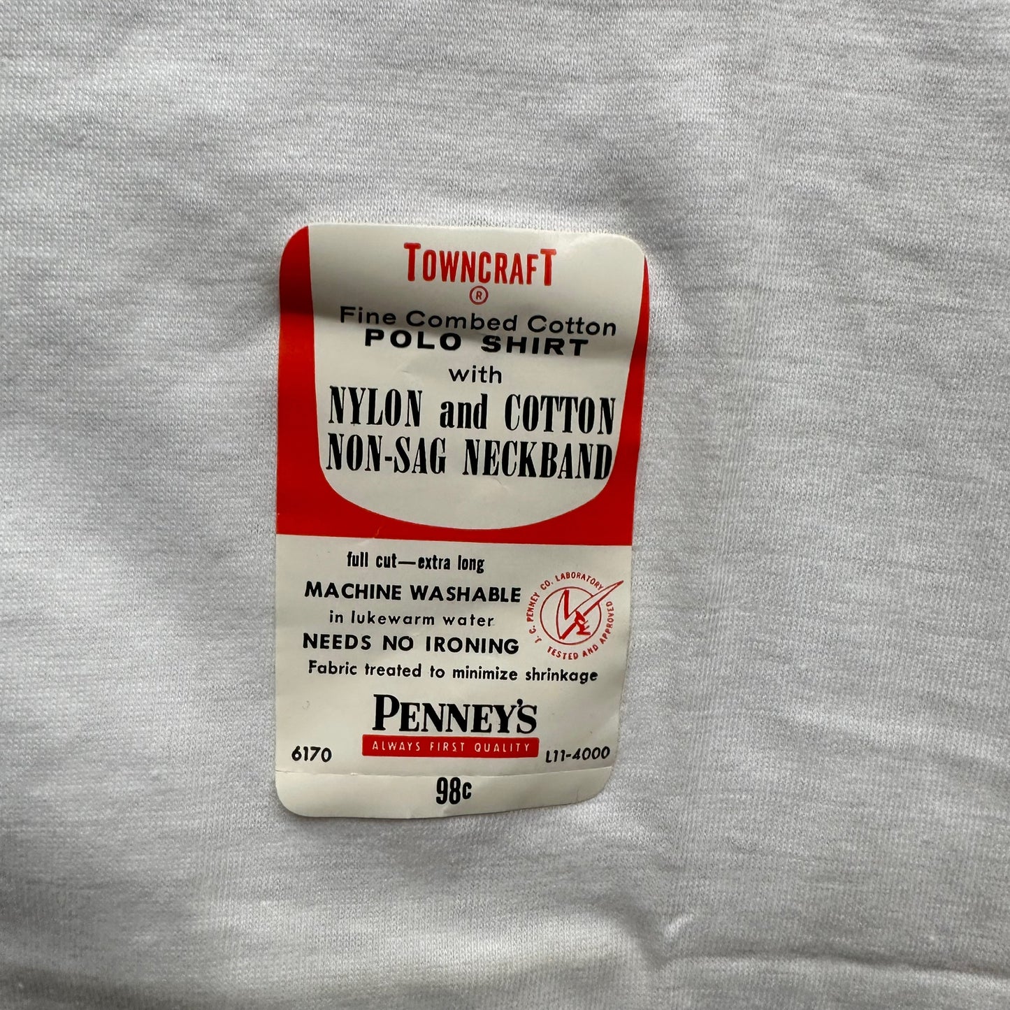 Tag on Vintage NWT Penneys Towncraft Tee Shirt SZ M | Vintage Blank Tees Seattle | Vintage T-Shirts Seattle