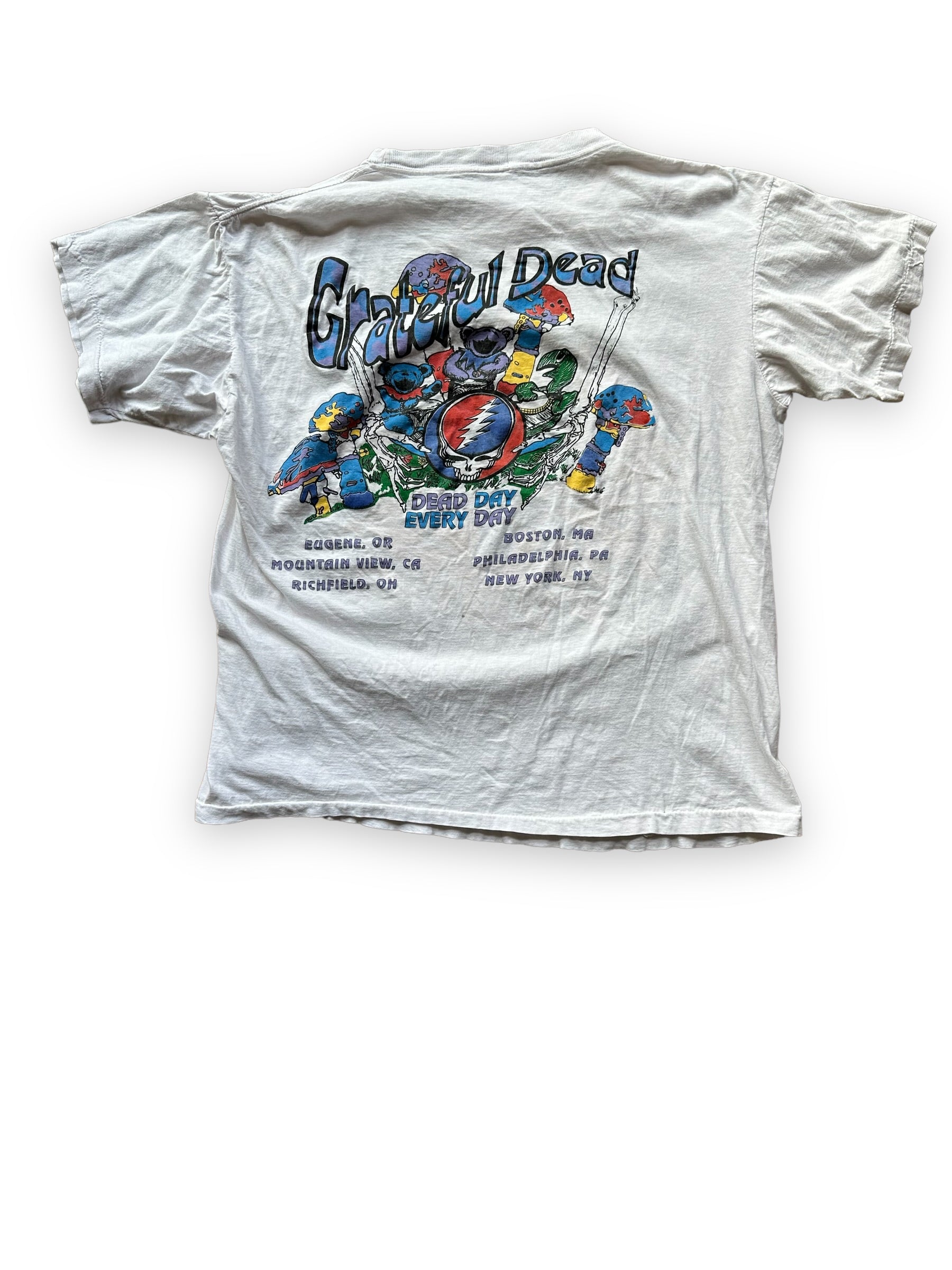 Rear View of Vintage Grateful Dead 1993 Summer Tour Bootleg Tee SZ L |  Vintage Grateful Dead Tee Seattle | Barn Owl Vintage