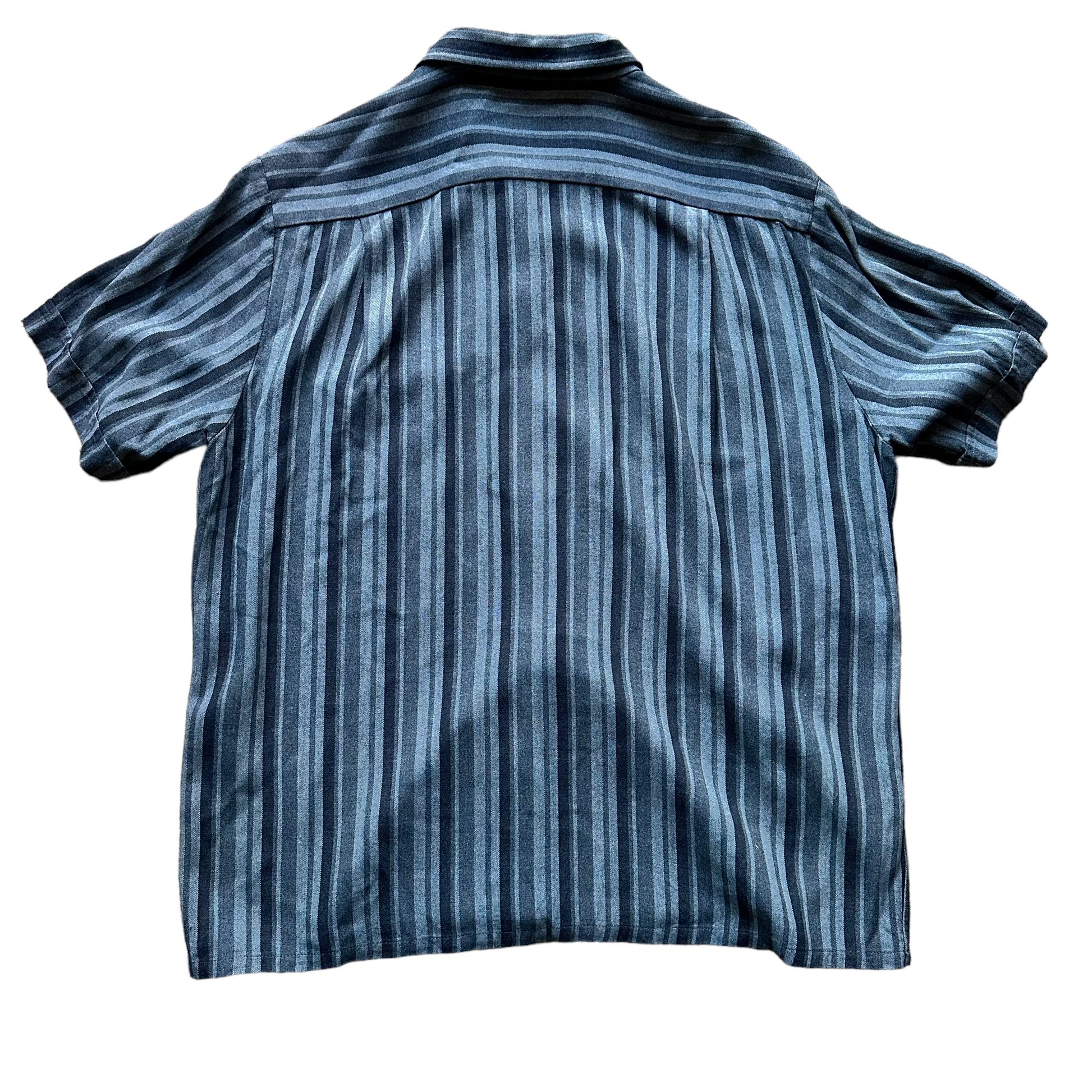 Rear Flat Lay View of Vintage Sportsman of California Short Sleeve Loop Collar Shirt | Seattle Vintage Store