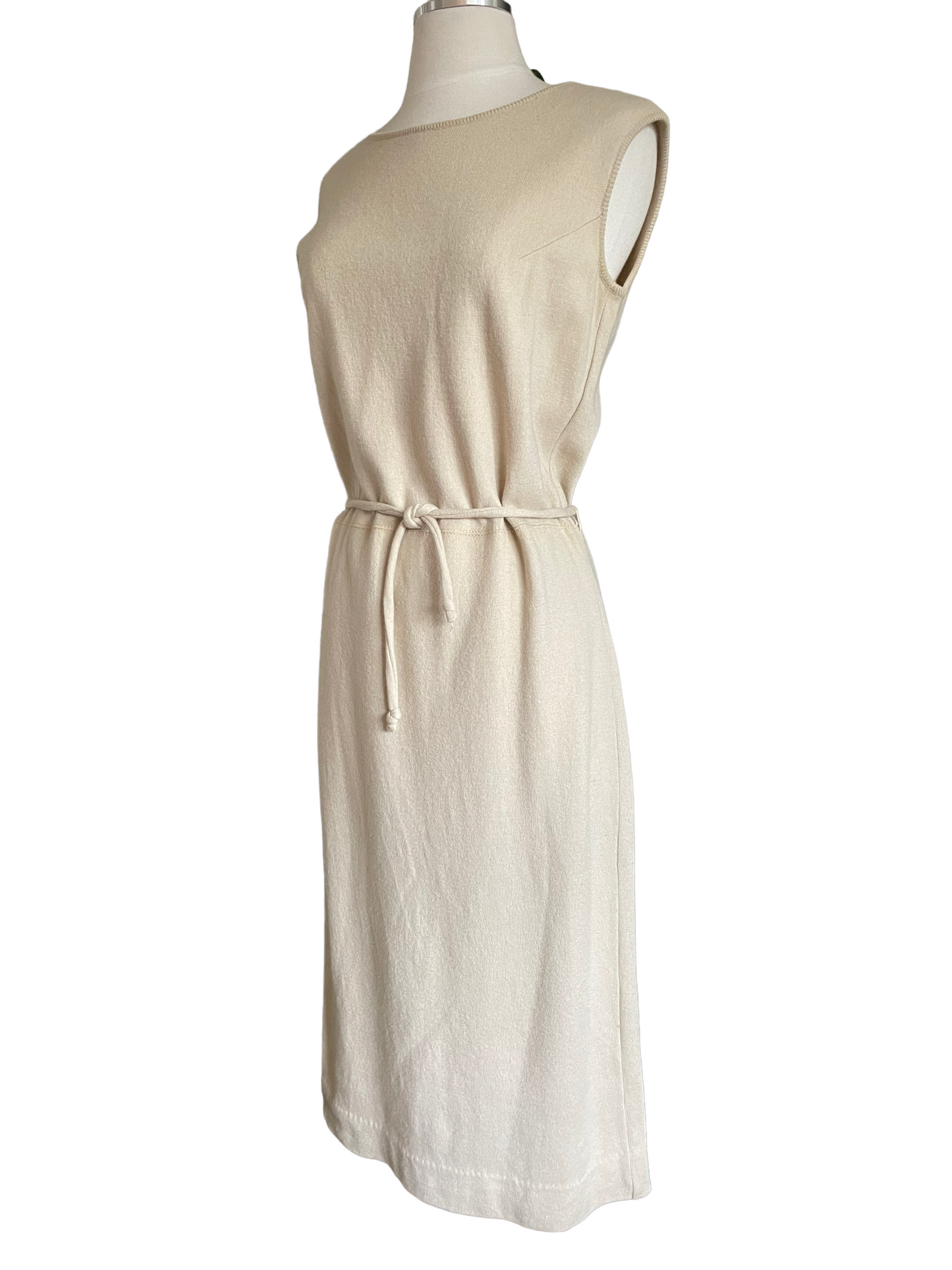Vintage 1960s Jantzen Cream Wool Dress SZ Med |  Barn Owl Vintage | Seattle Vintage Dresses Full left side view.