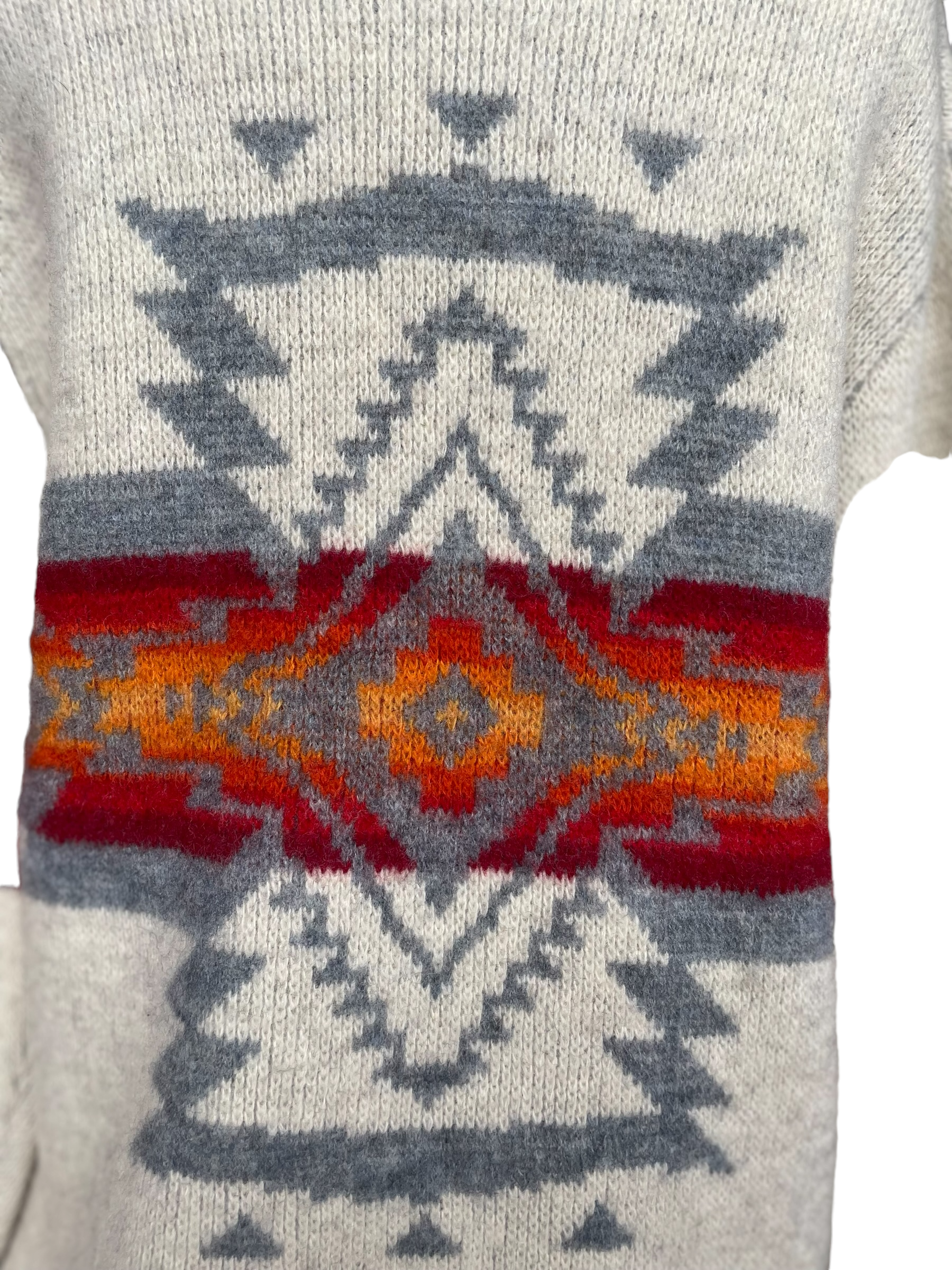 Vintage Pendleton Western Wear Cardigan Sweater | Barn Owl Vintage | Seattle Vintage Sweaters Close up of back design