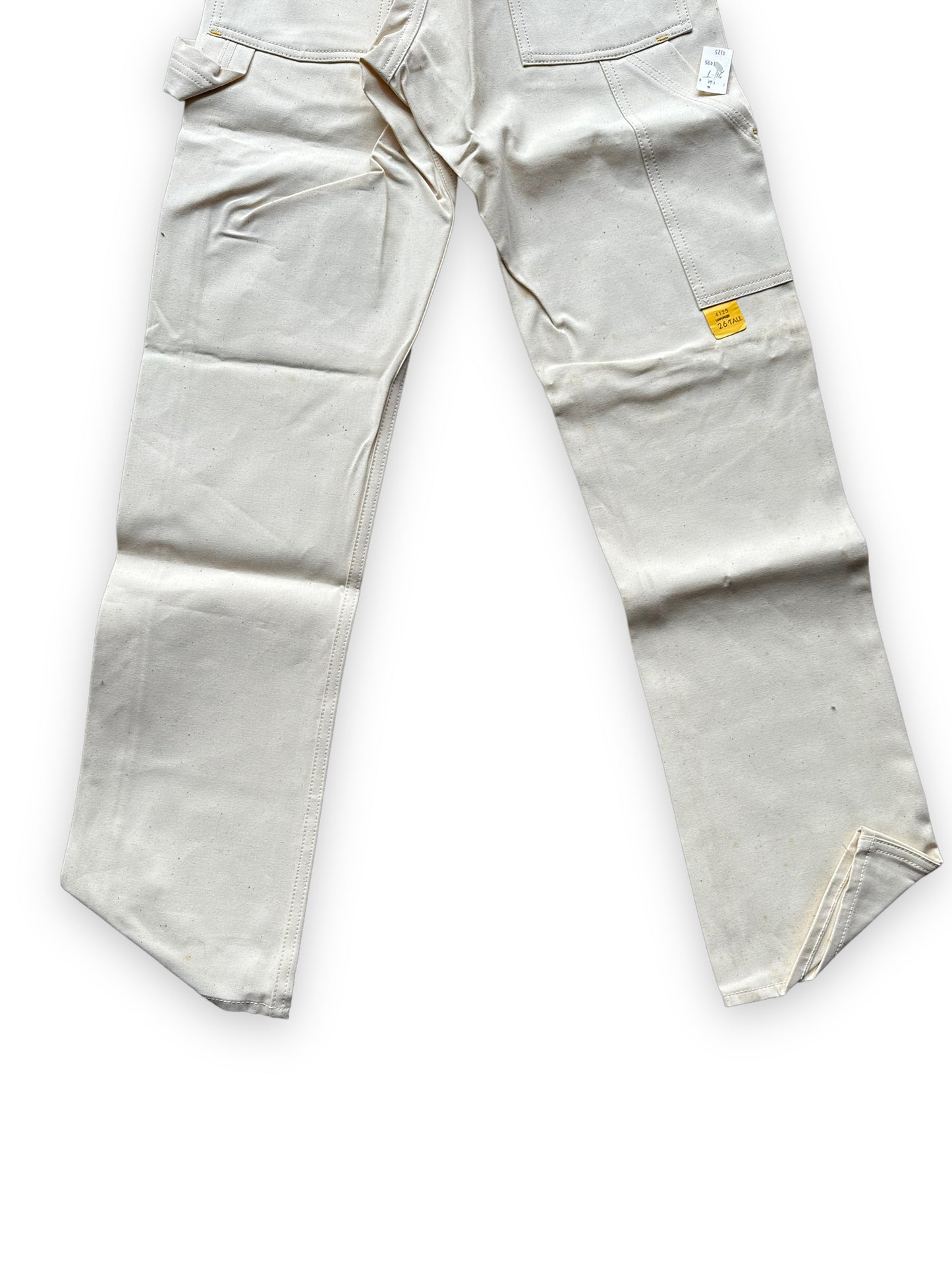 Lower Rear View of NOS Vintage Carter's Ecru Painters Pants W26T | Vintage Workwear Seattle | Barn Owl Vintage Clothing
