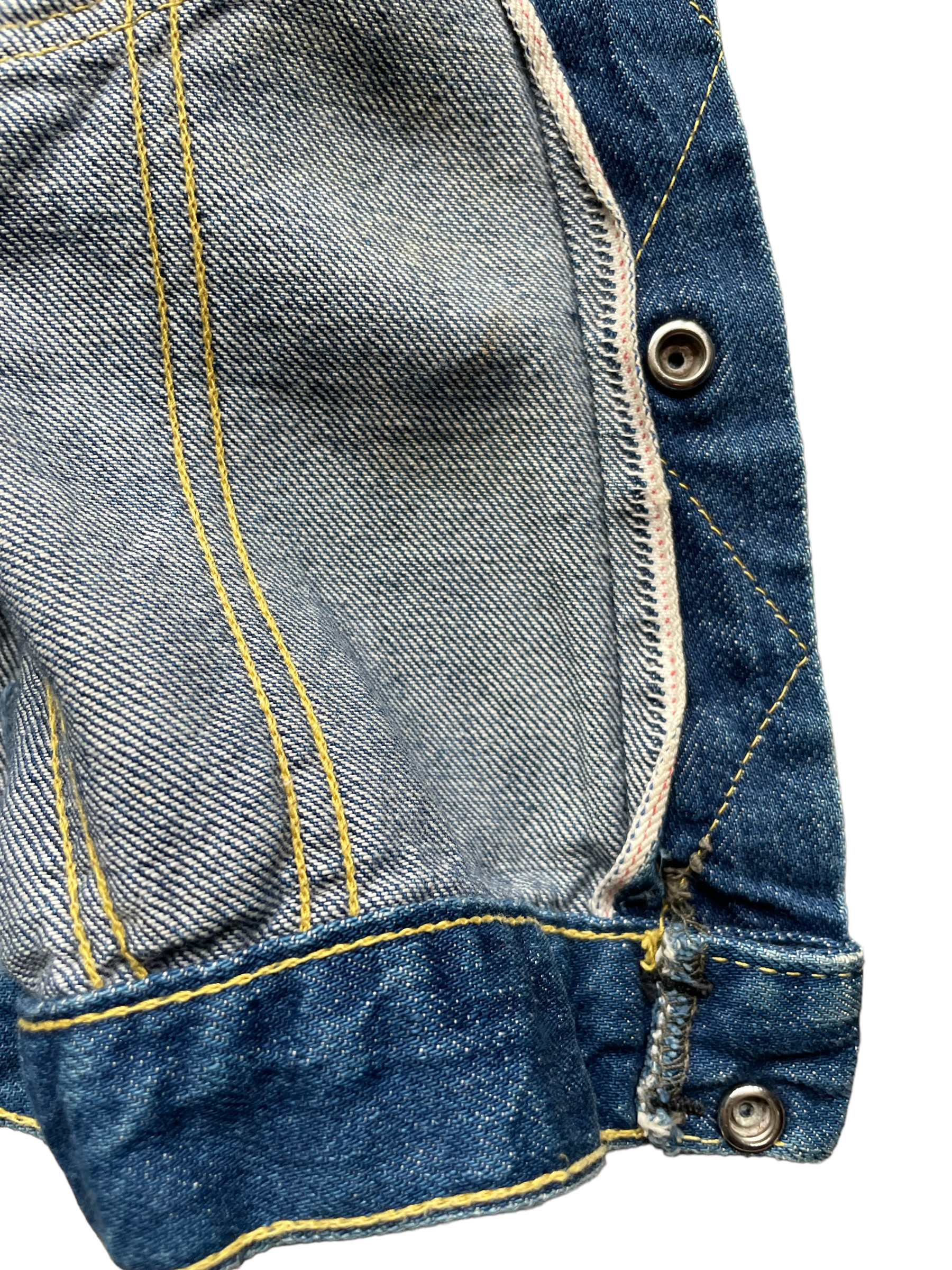 Selvedge Close Up on Vintage Madewell Selvedge Denim Jacket | Barn Owl Vintage | Seattle Vintage Denim Workwear Clothing