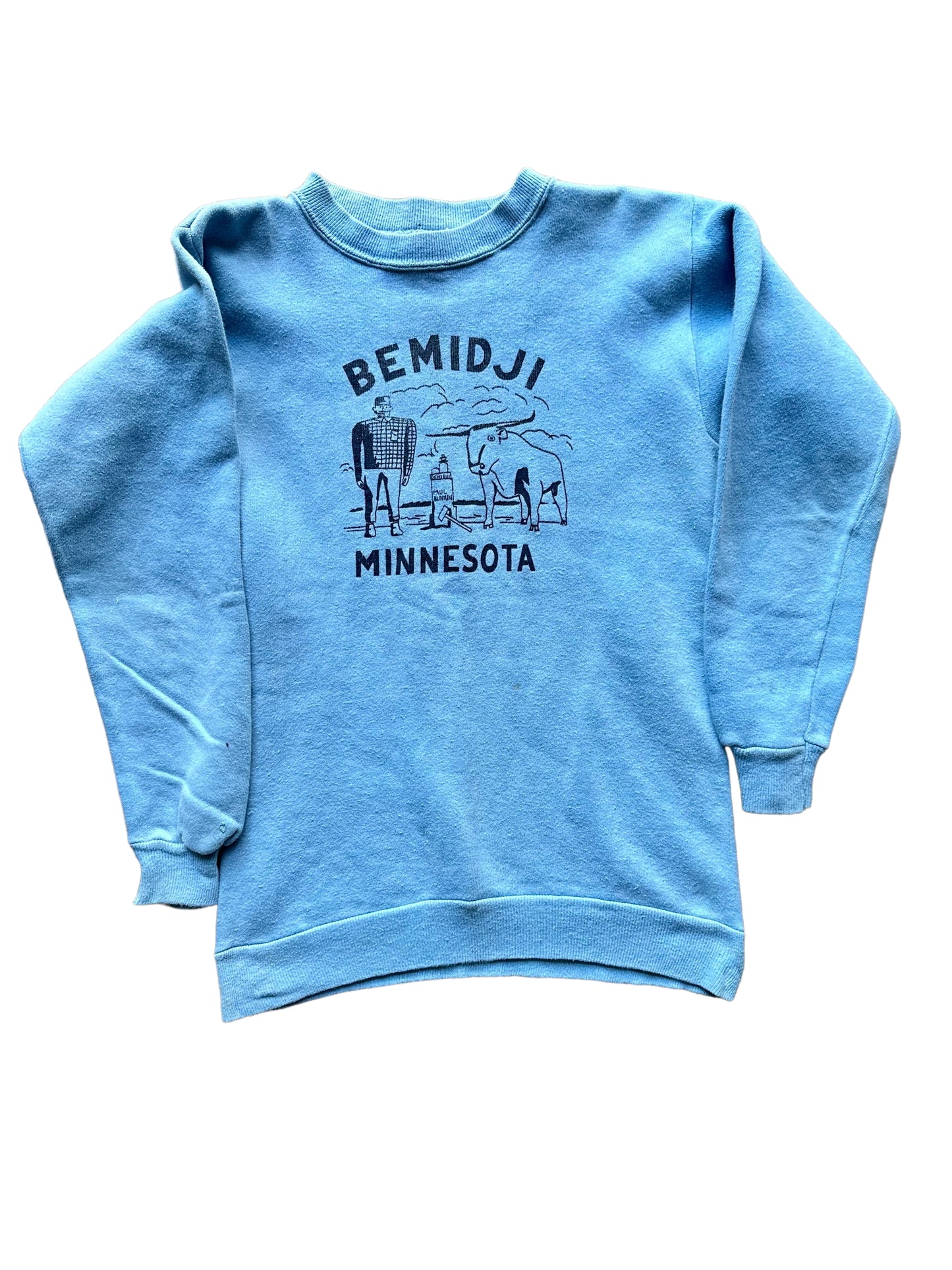 Front View of Vintage Bemidji Crewneck Sweatshirt |  Seattle Vintage Workwear