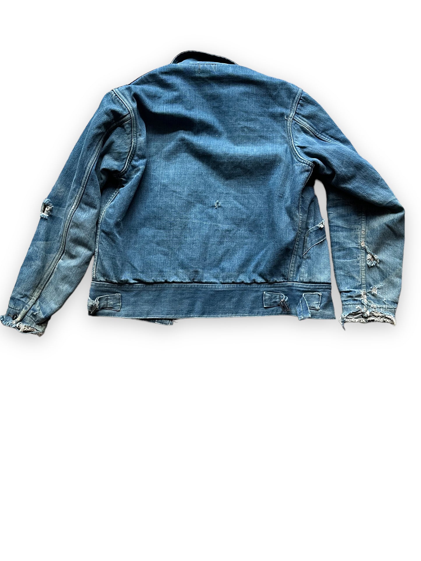 Rear View on Vintage Blanket Lined Fitz Denim Jacket | Seattle Vintage Workwear Clothing | Barn Owl Vintage